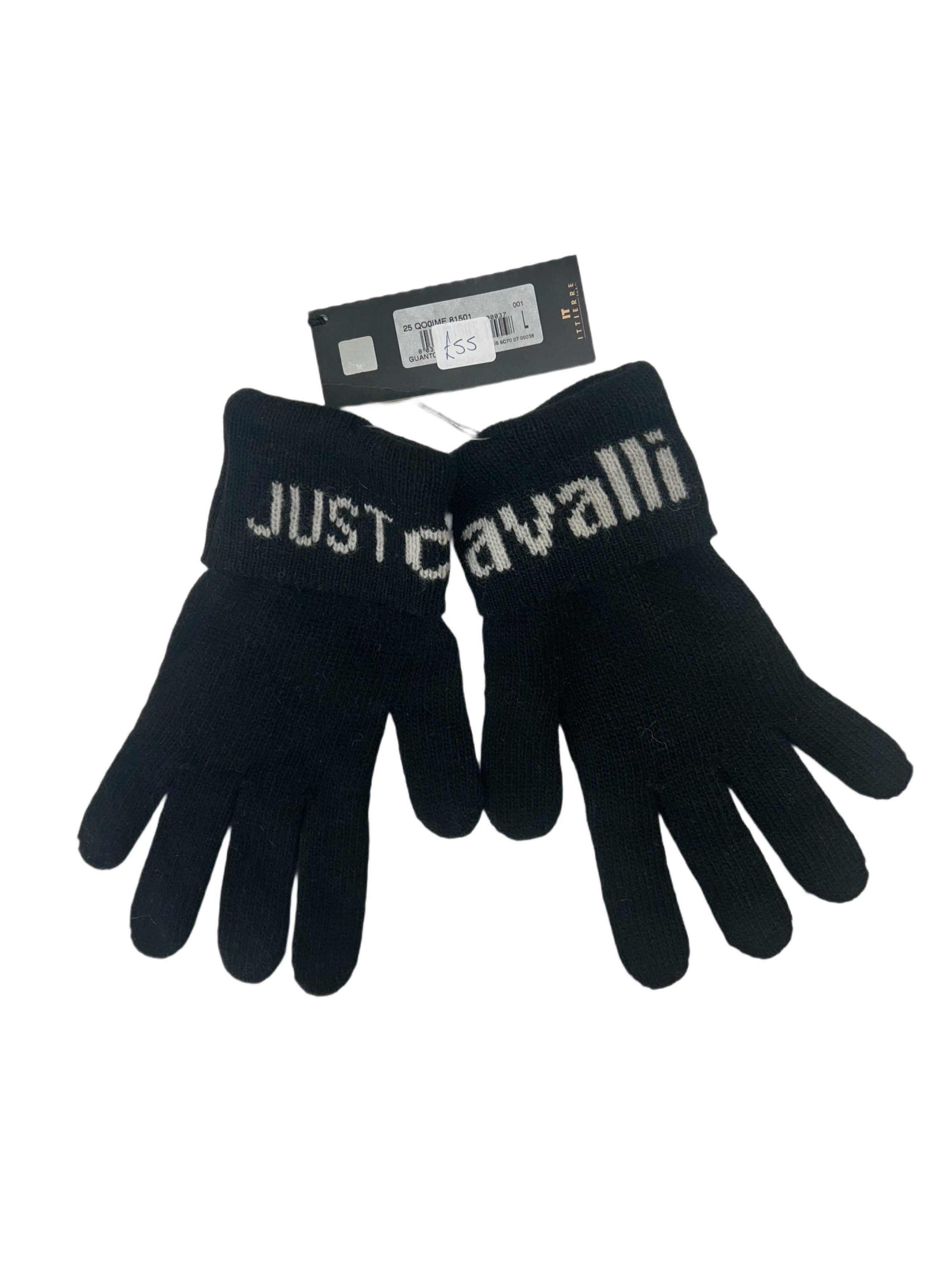 Just Cavalli Just Cavalli Wool Gloves With Intarsia 'Just Cavalli' Logo Size 32 - 2 Thumbnail