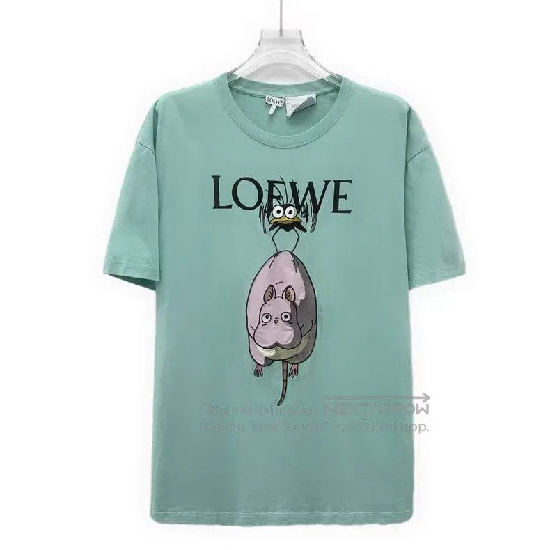 Loewe Loewe Green Logo Letter Cartoon Printed Cotton Crew Neck S Size M / US 6-8 / IT 42-44 - 1 Thumbnail