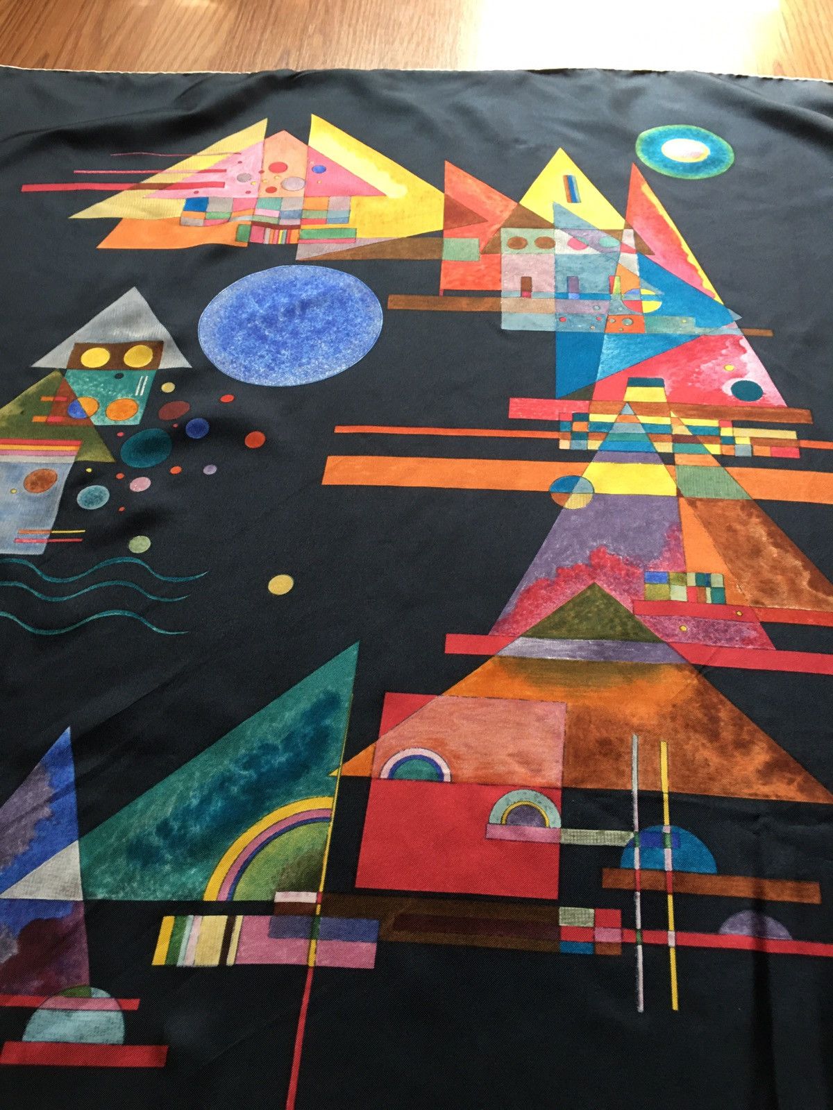 Vintage Spitzen Im Bogen Wassily Kandinsky Silk Scarf 1982 Vintage Size ONE SIZE - 8 Thumbnail