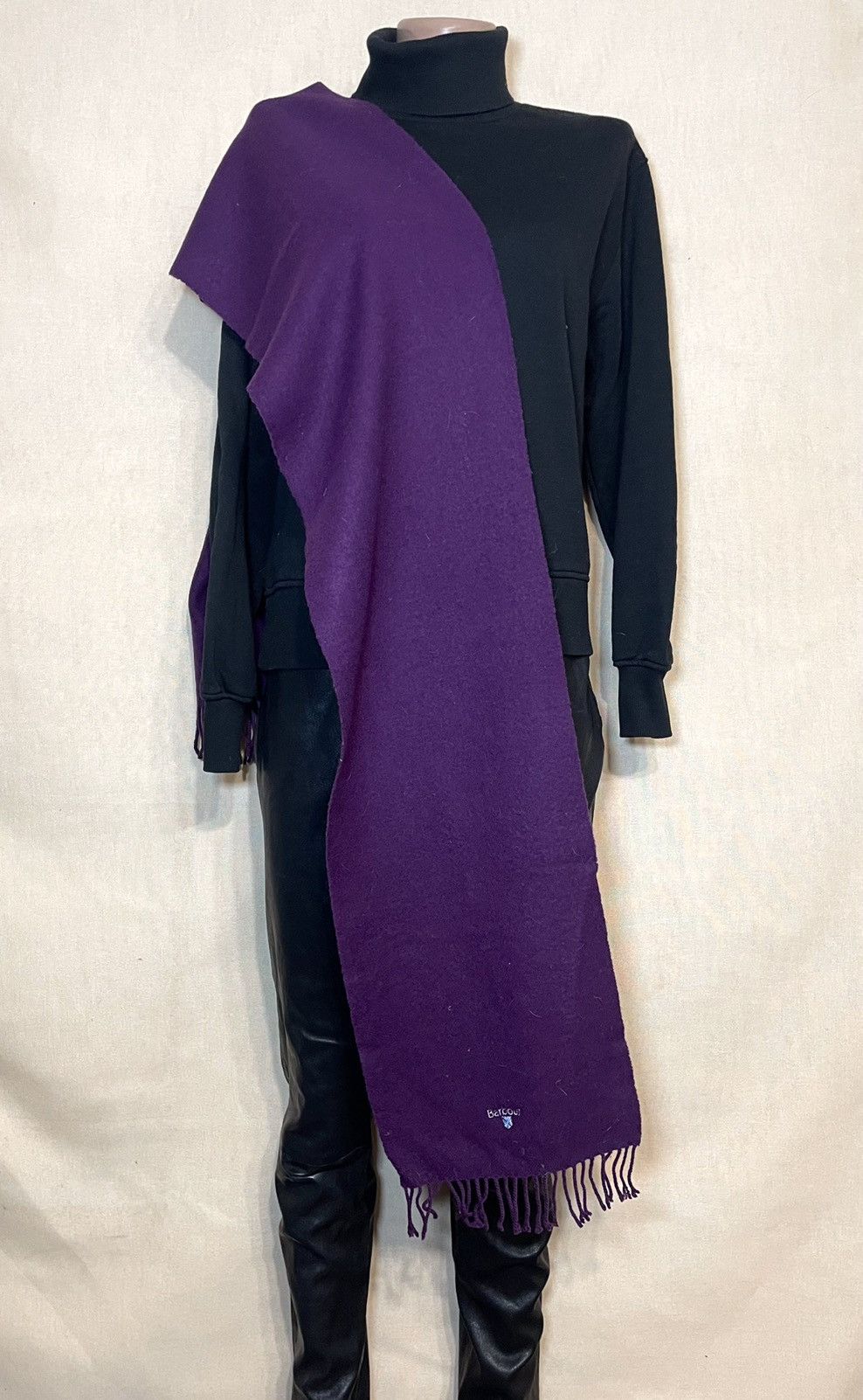 Barbour Barbour purple wool scarf Size ONE SIZE - 2 Thumbnail