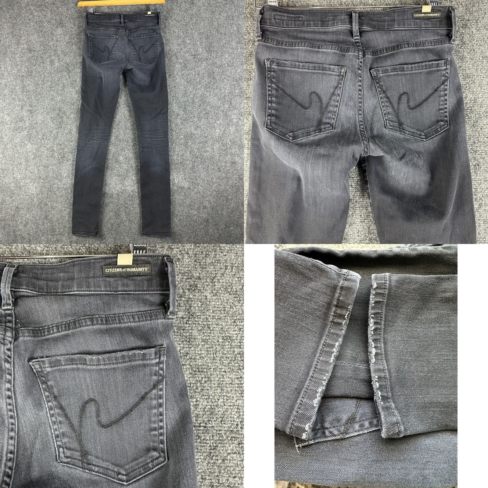 Citizens Of Humanity Citizens of Humanity Jeans Womens 26 Avedon Skinny Black Cotton Blend Denim Skinny Jeans Size 26" / US 2 / IT 38 - 8 Thumbnail