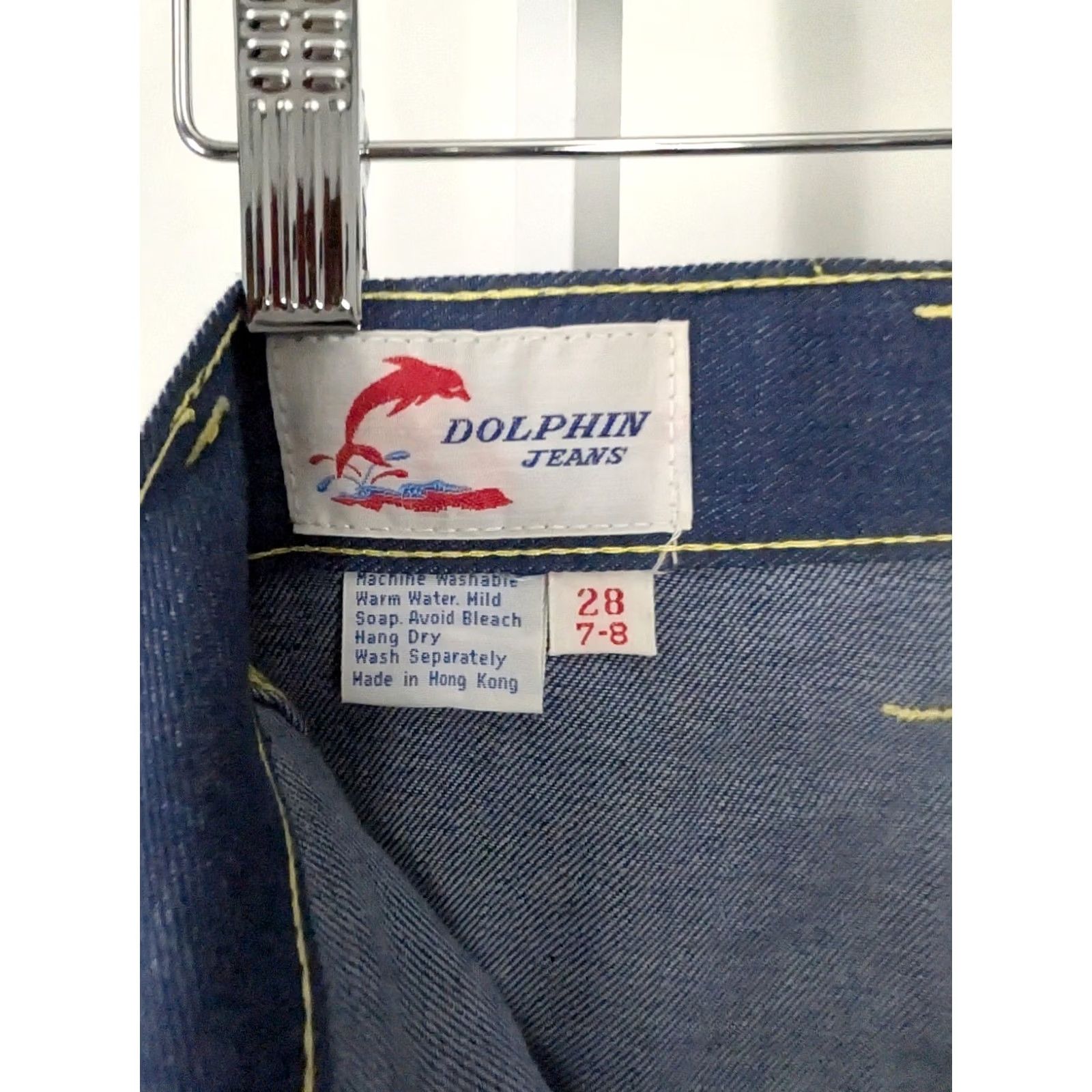 Bell VINTAGE Dolphin Jeans Denim Jeans 70s Bell Bottom Hippy NWT 28 31 Flare Rockabilly Blues Size 28" / US 6 / IT 42 - 4 Thumbnail
