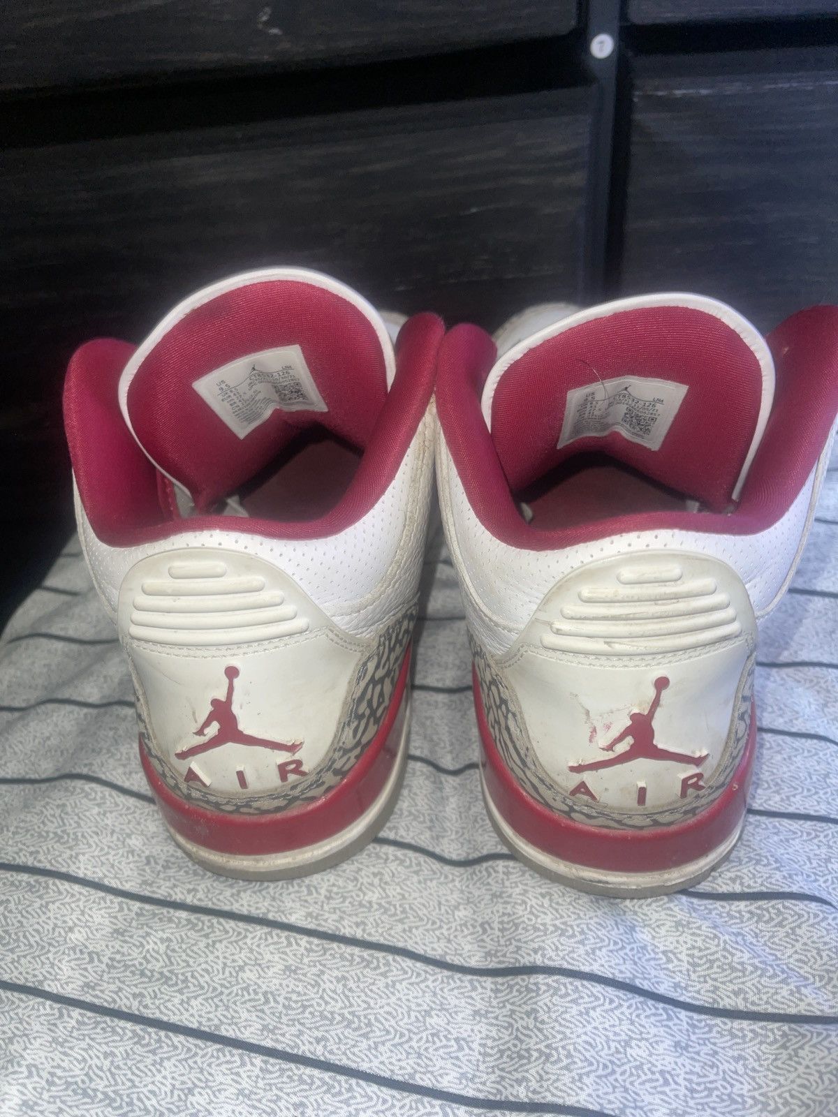 Jordan Brand Air Jordan 3 Retro 'Cardinal Red' Size US 9.5 / EU 42-43 - 4 Thumbnail