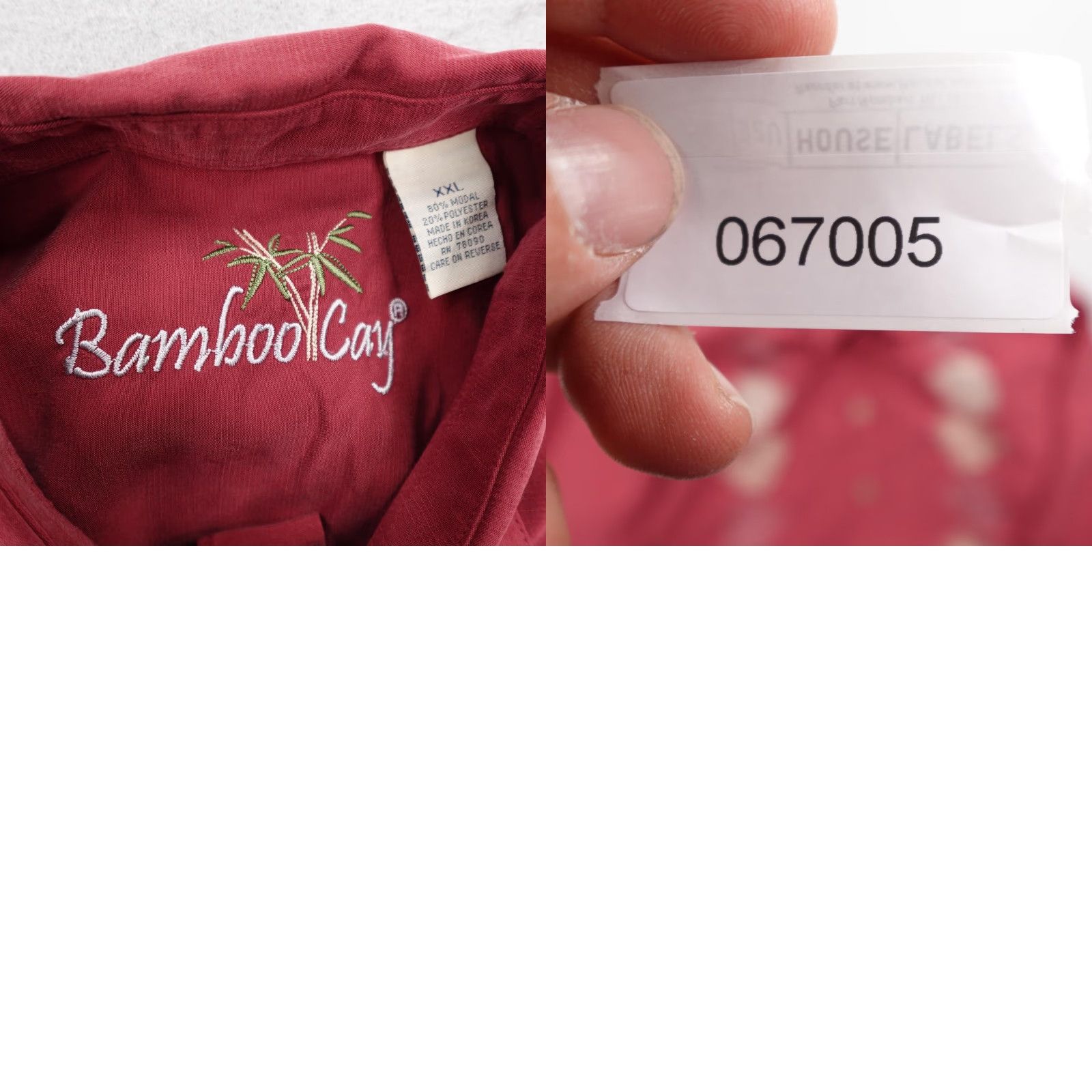 Vintage Bamboo Cay Shirt Mens 2XL Red Embroidered Camp Hawaiian Button Up Lounge Aloha Size US XXL / EU 58 / 5 - 8 Thumbnail