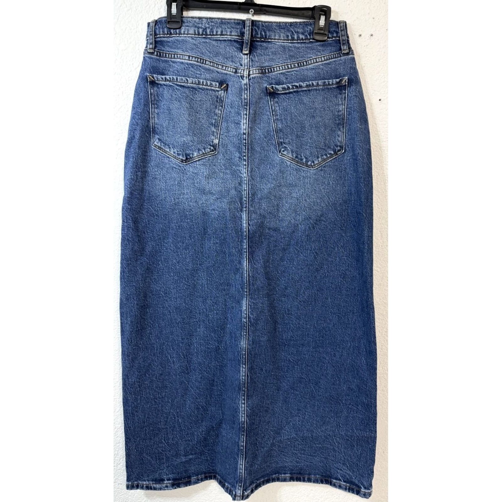 Denime a.n.a Blue Denim Maxi Pencil Skirt Y2K Womens Sz 6 Skirt Slit Pockets Casual Workwear Vintage No Size 28" / US 6 / IT 42 - 5 Thumbnail
