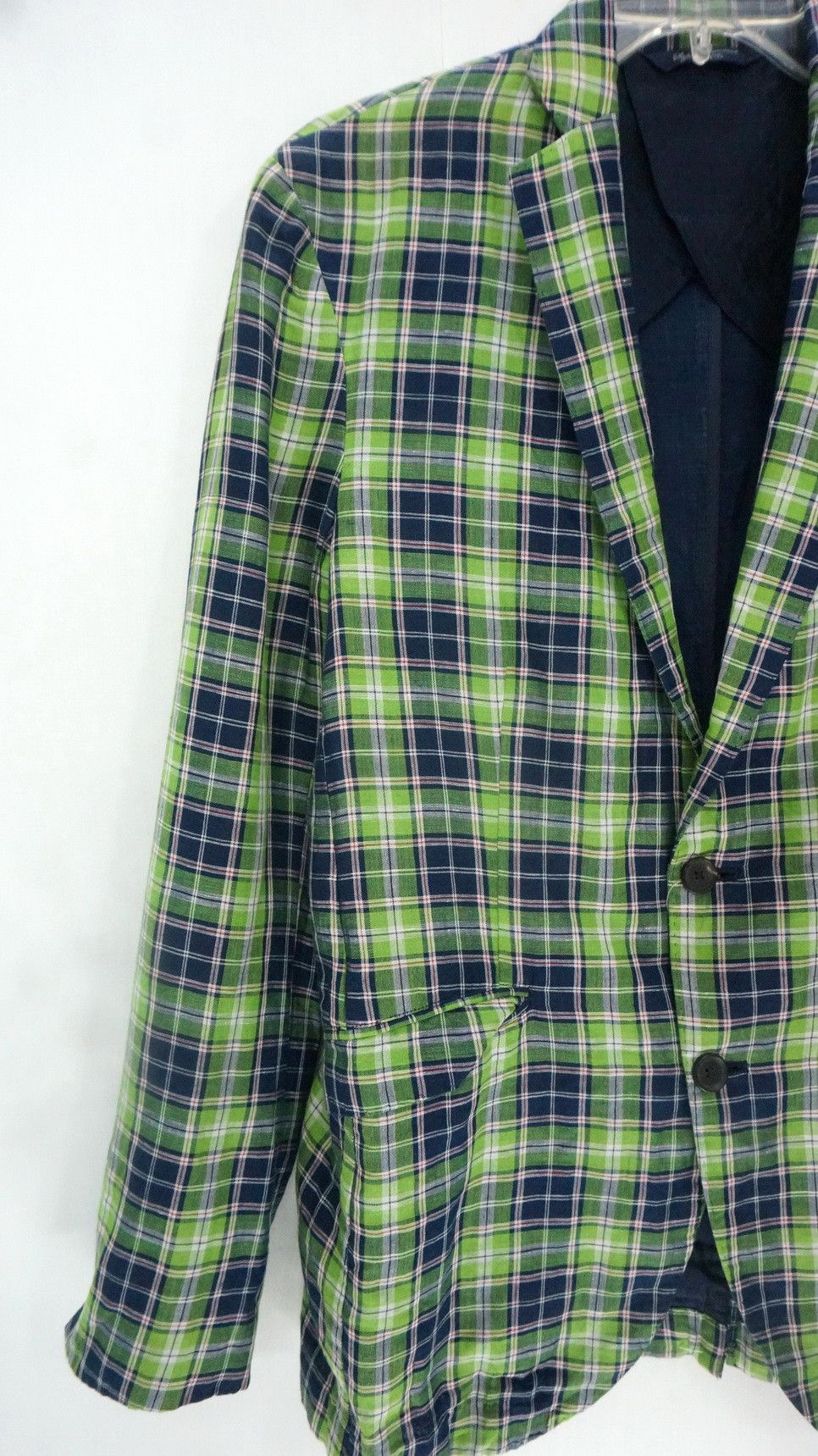 Japanese Brand Rare SHIPS Japan Tartan Light Blazer Production Sample Size 46R - 3 Thumbnail