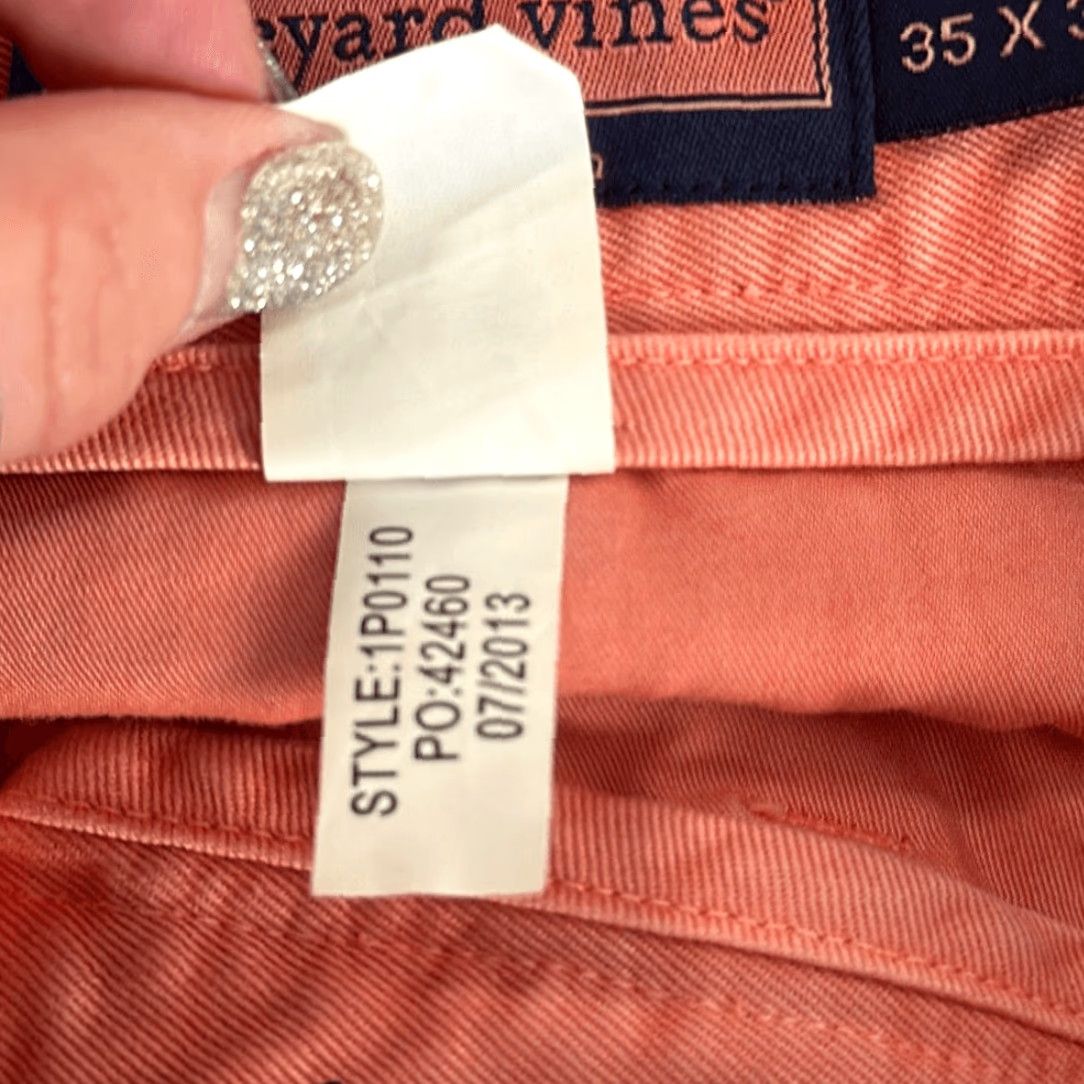 Vineyard Vines Vineyard Vines Club Pants Men Chino Style 1P0110 Rhubarb W35 x L32 Tan/Beige Rhubarb VVC Pants Mens 35x32 Size US 35 - 7 Thumbnail