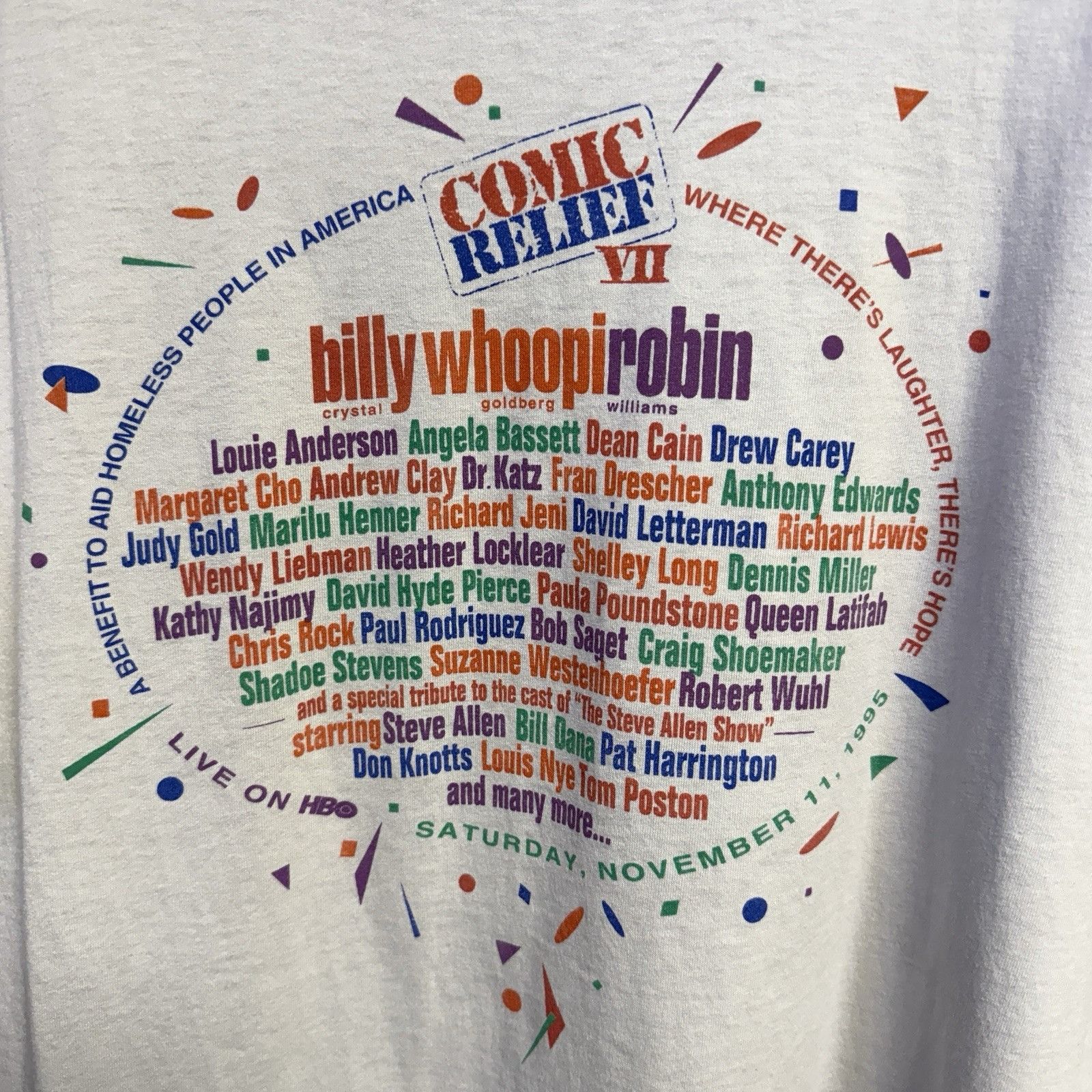 Vintage Vintage Comic Relief VII T Shirt Mens XL Robin Williams USA Size US XL / EU 56 / 4 - 9 Thumbnail