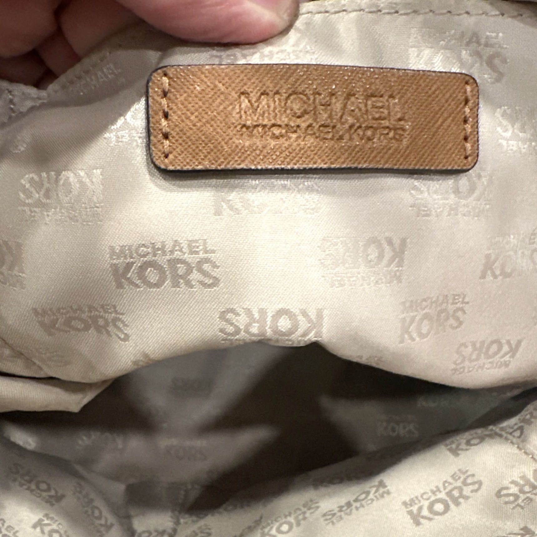 Vintage MICHAEL KORS Satchel Bag Dome Top Handle Leather Tan Gold Hardware Women’s Handbag, - Size Not Specified Size ONE SIZE - 4 Thumbnail