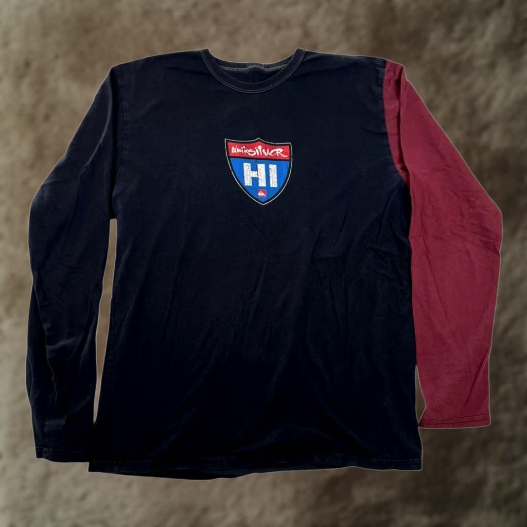 Quiksilver VINTAGE Quiksilver Long Sleeve T-Shirt Mens M Black Maroon Hawaii Surf Graphic Size US M / EU 48-50 / 2 - 1 Thumbnail