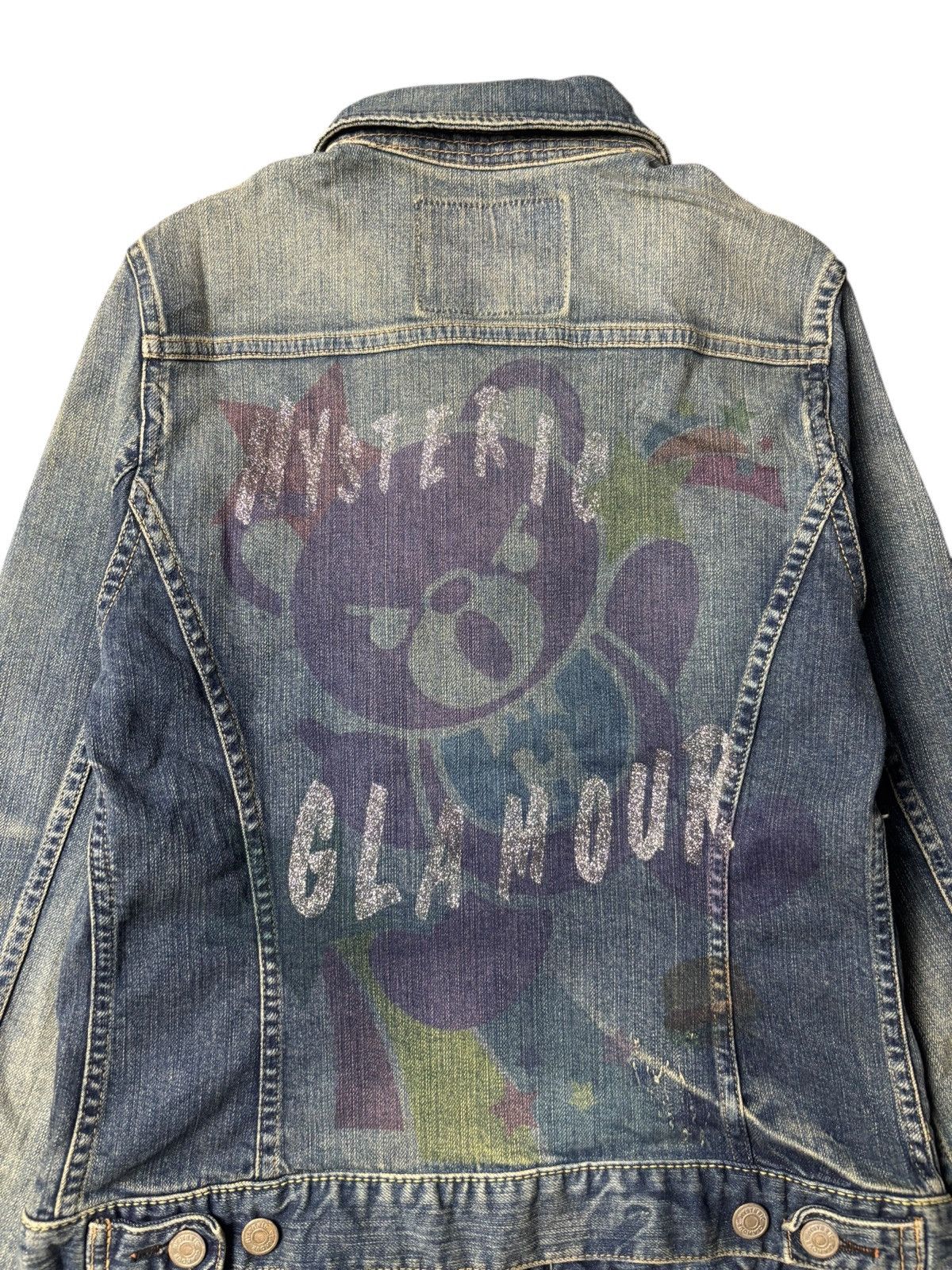 2000s Hysteric Glamour Bear Glitter Denim Jacket