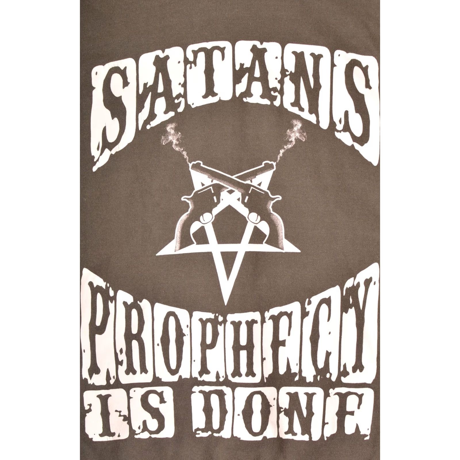 Fruit Of The Loom Fruit of the Loom Proll Guns Satans Prophecy Is Done Vintage Hoodie L Mens Gray 80% Cotton 20% Polyester Size US L / EU 52-54 / 3 - 2 Thumbnail
