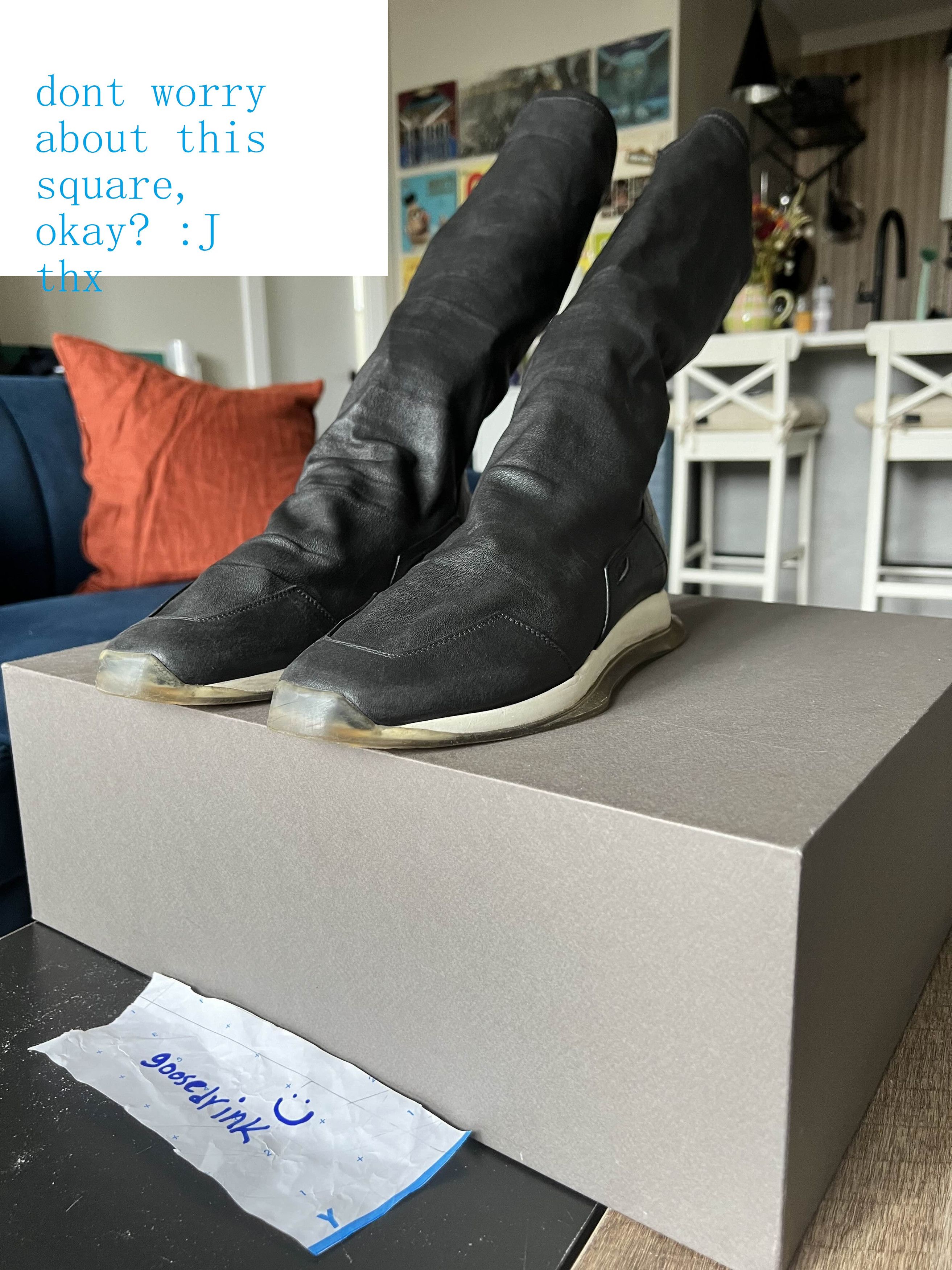 Rick Owens RICK OWENS SS20 "TECUATL" Oblique Sock Runners Size US 8 / EU 41 - 4 Thumbnail