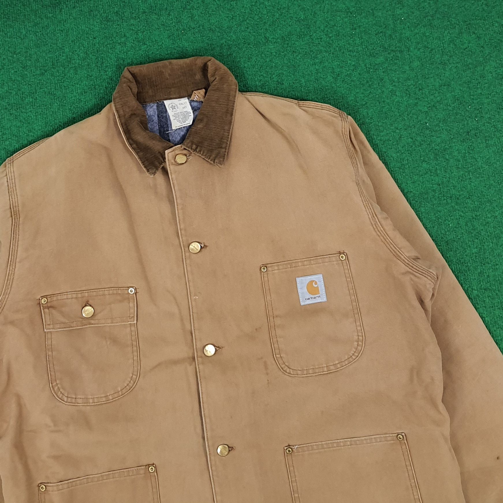 Carhartt × Vintage Vintage Carhartt Detroit Workwear Heavy Jacket Size US XXL / EU 58 / 5 - 2 Thumbnail