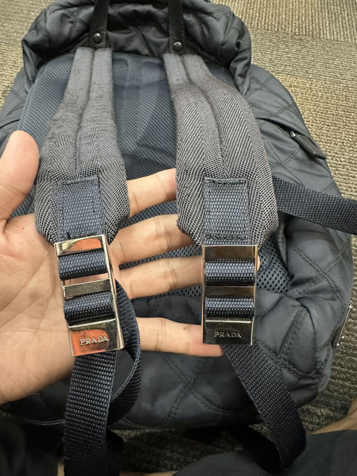 Prada Prada Quilted triangle logo backpack Size ONE SIZE - 25 Thumbnail