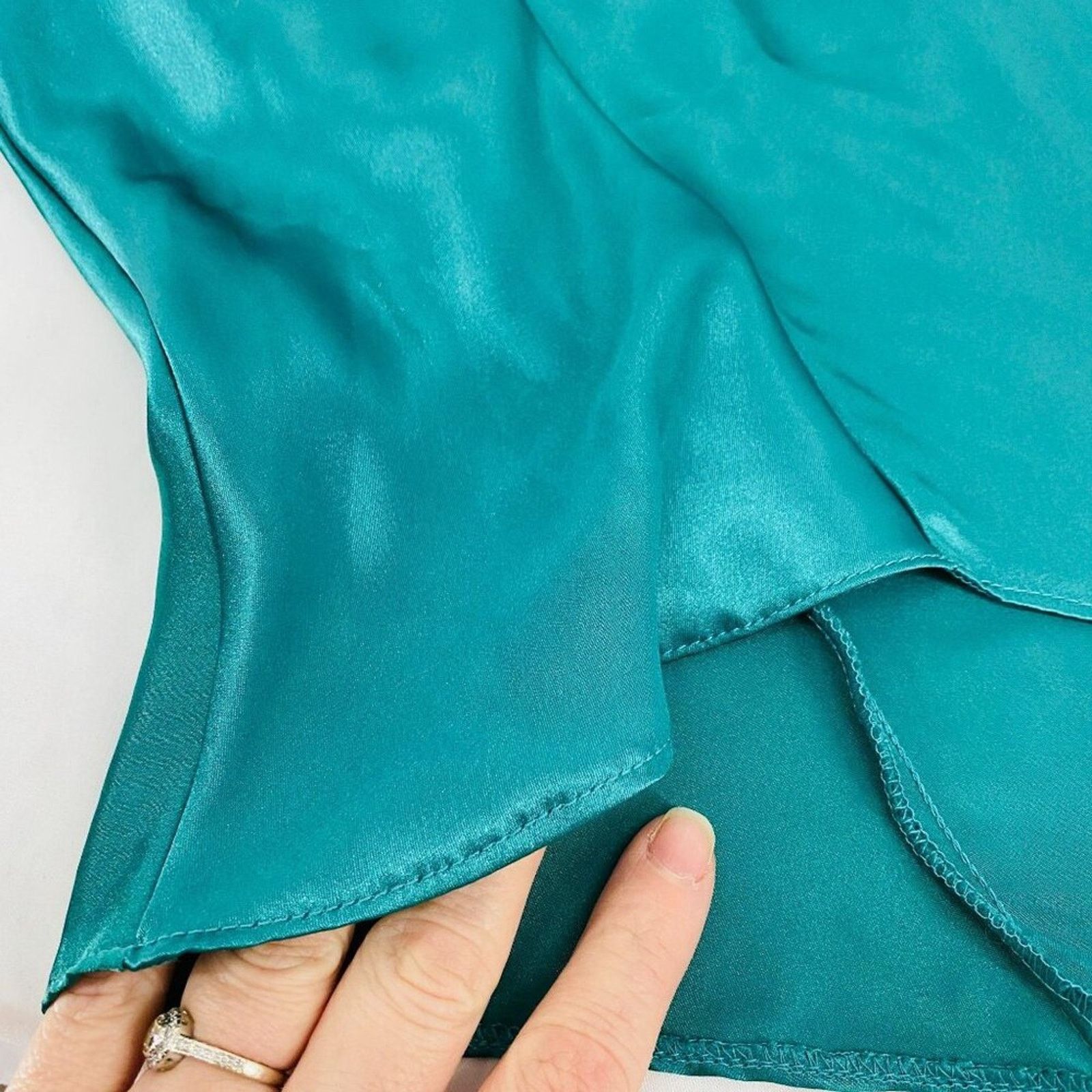 Vintage Vintage Second Skin Satin Green Teddy Frilly Leg Lingerie M Size ONE SIZE - 3 Thumbnail