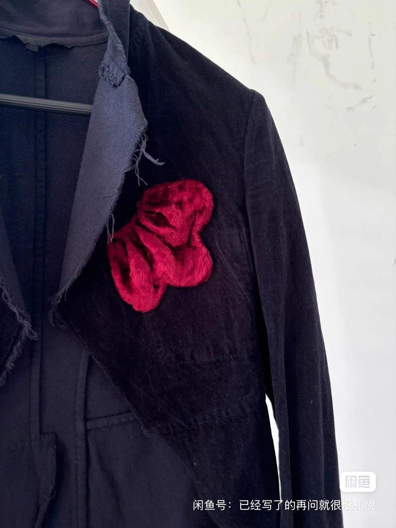 Comme des Garcons Comme des Garcons Velvet torn wing dovetail coat Size M / US 6-8 / IT 42-44 - 2 Thumbnail