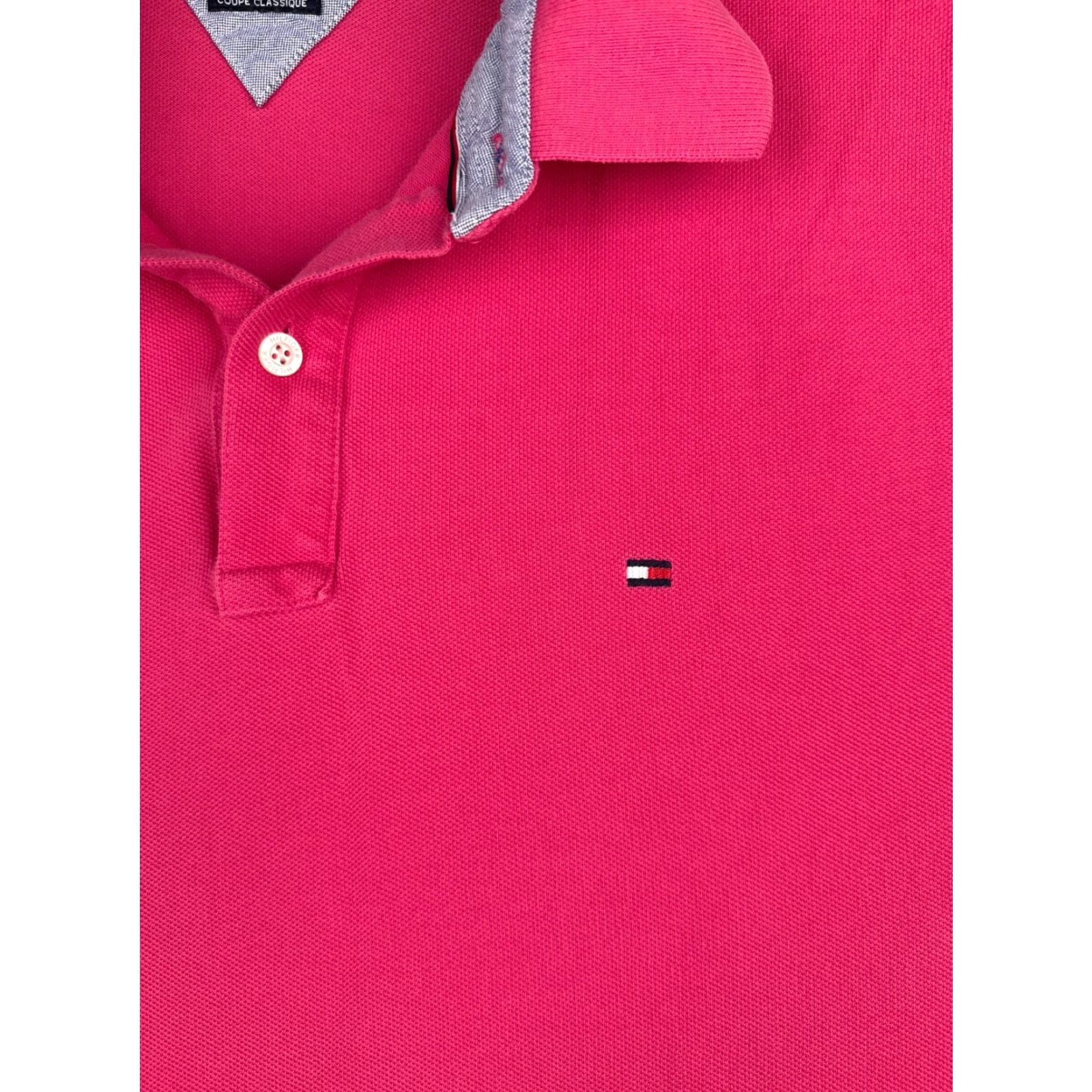 Tommy Hilfiger Tommy Hilfiger Polo Shirt Men 2XL Pink Classic Fit 100% Cotton Jersey Size US XXL / EU 58 / 5 - 6 Thumbnail