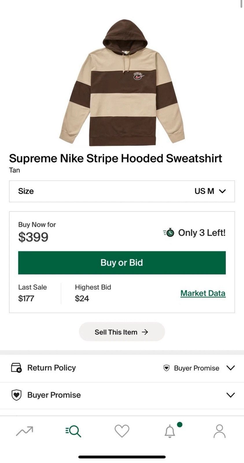 Nike × Supreme Supreme x Nike Hooded Sweatshirt Brown / Cream Size US M / EU 48-50 / 2 - 8 Thumbnail