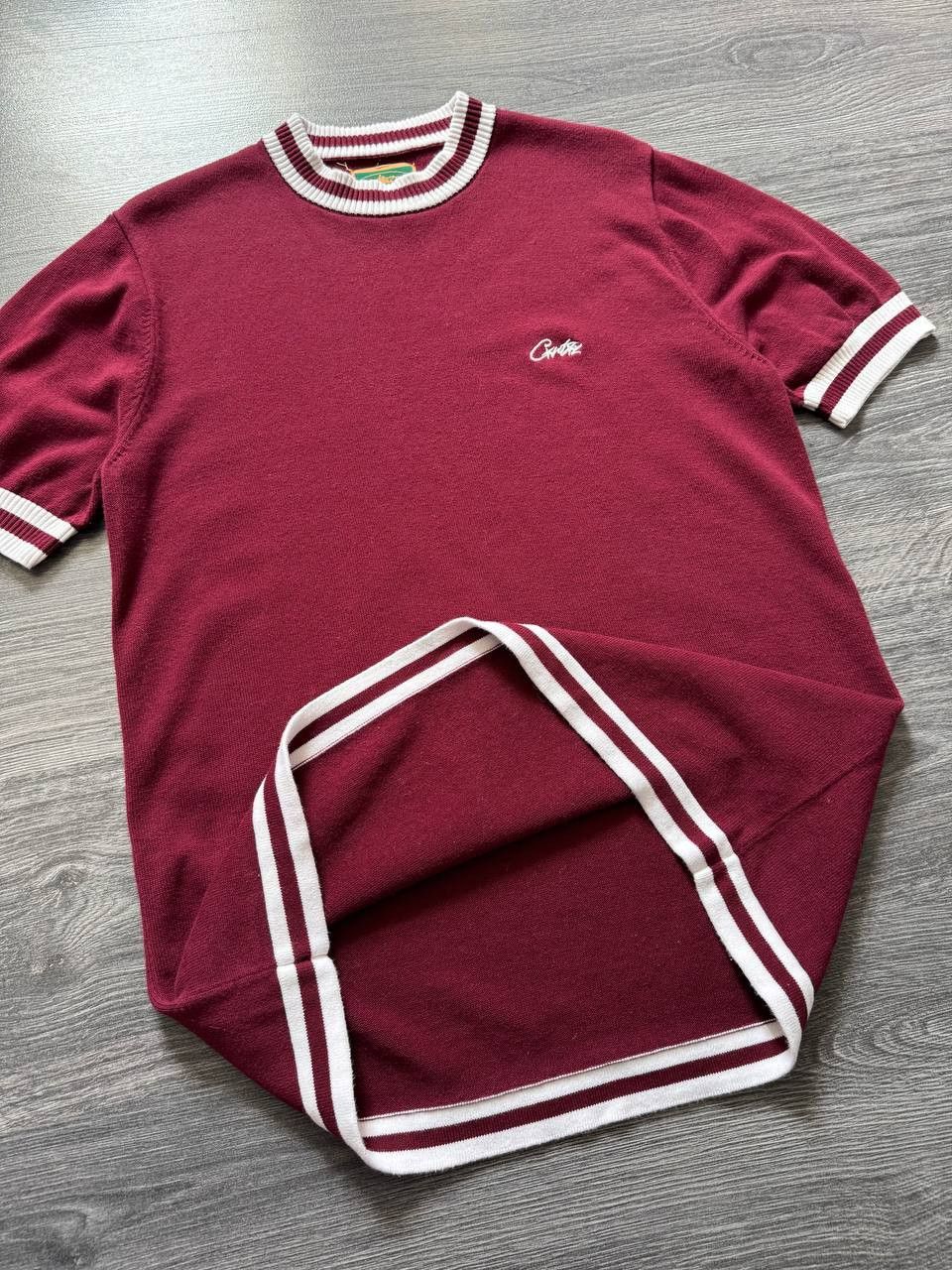 Corteiz Corteiz Deala Burgundy Knit Tee T-Shirt Size US L / EU 52-54 / 3 - 4 Thumbnail