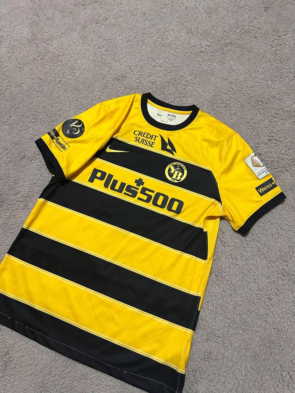 Nike #13 CAMARA BSC Young Boys 2023/24 Match Worn Soccer Jersey Size US XL / EU 56 / 4 - 2 Thumbnail
