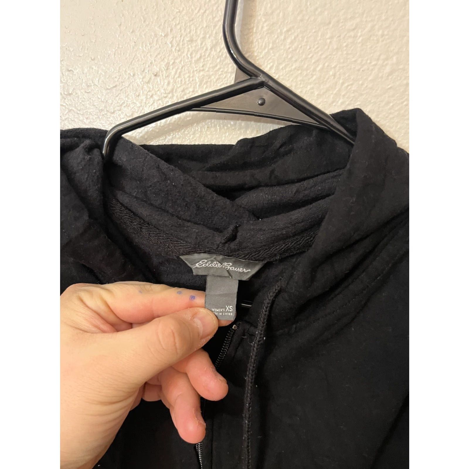 Express EXpress Hoodie Women XS Black Full Zip Sweatshirt Casual Size XS / US 0-2 / IT 36-38 - 2 Thumbnail