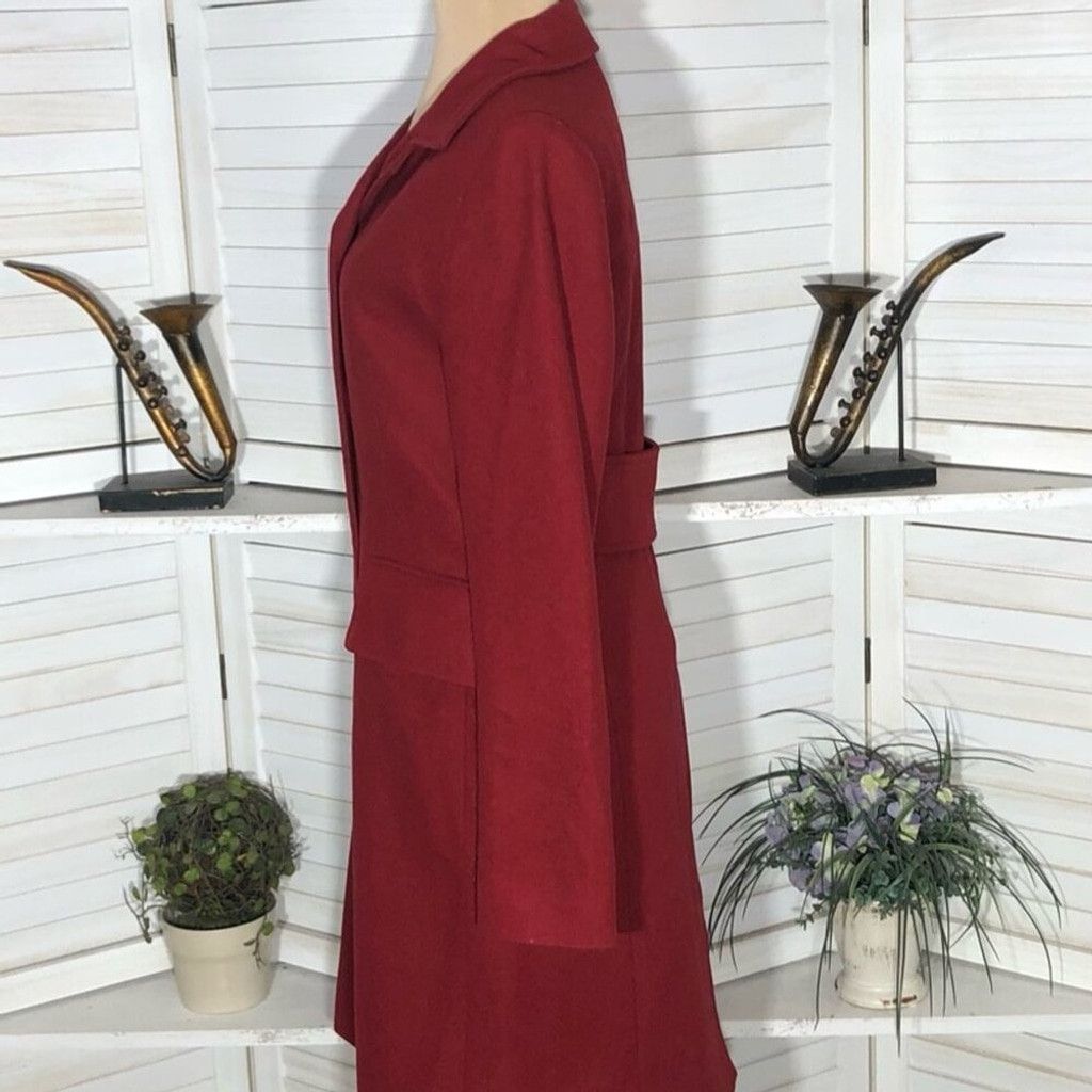 Anne Klein Anne Klein Peacoat Prepy Double Breasted Wool Red Burgundy S Size S / US 4 / IT 40 - 10 Thumbnail