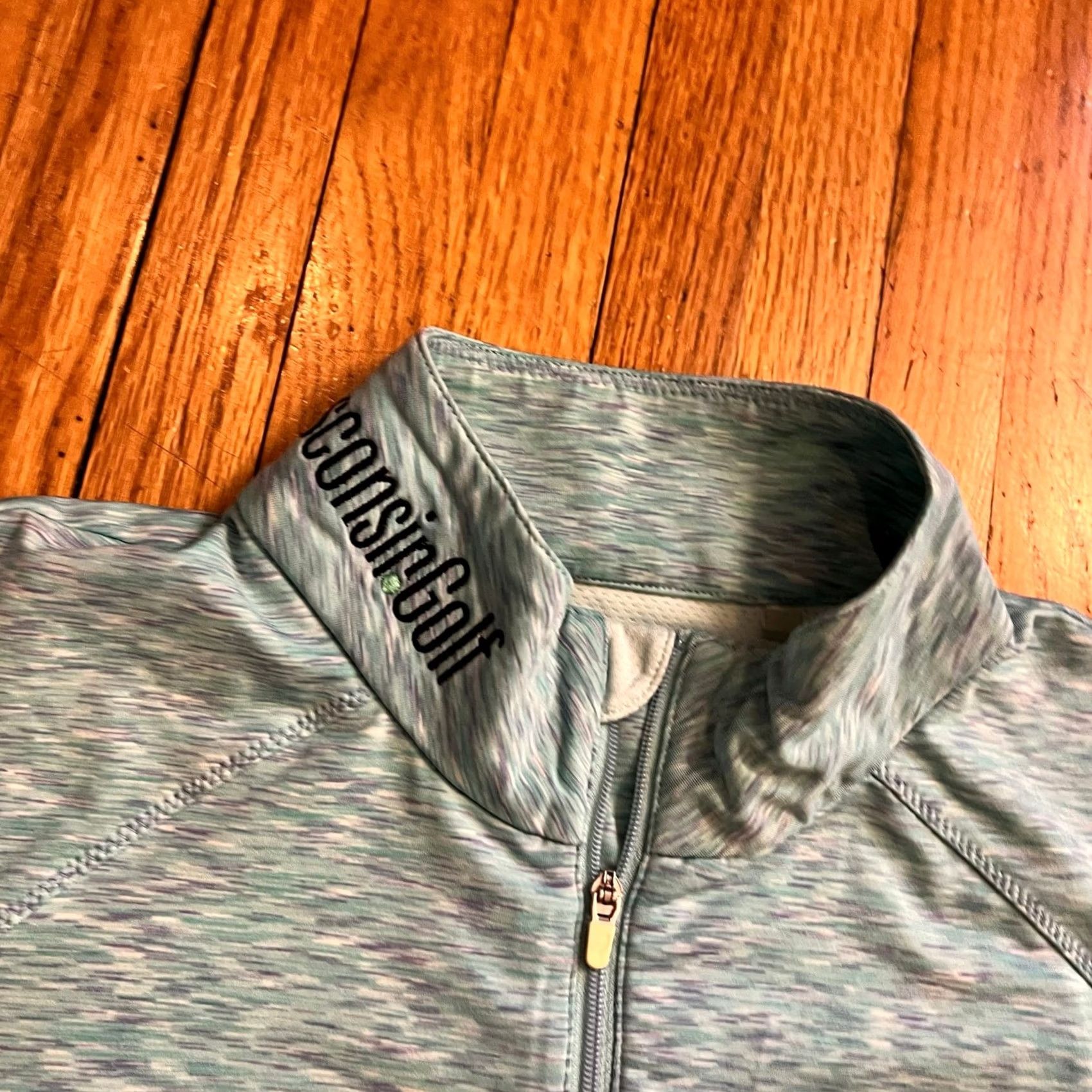 Vintage Zero Restriction Shirt Womens Medium Quarter Zip Performance Golf Green Qzip Size M / US 6-8 / IT 42-44 - 3 Thumbnail