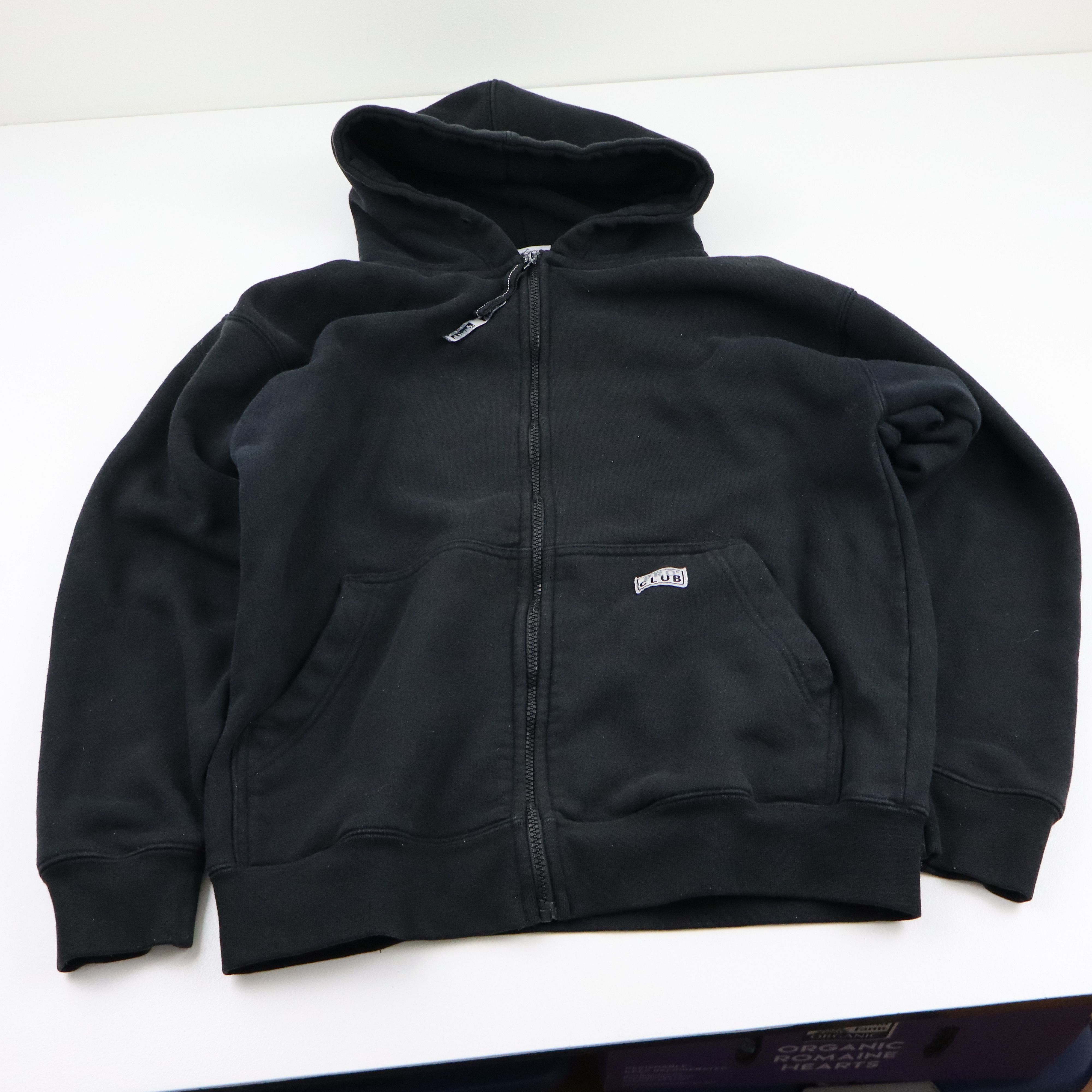 Ninth Hall × Vintage Boxy Baggy Distressed Black Zip Up Hoodie Mens Medium Size US M / EU 48-50 / 2 - 4 Thumbnail