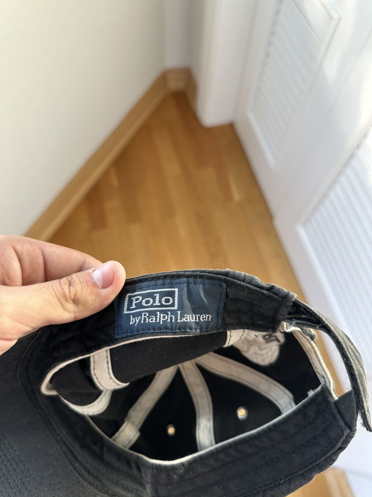 Polo Ralph Lauren Vintage Polo Ralph Lauren Cap Black Fit Back Logo Size ONE SIZE - 8 Thumbnail