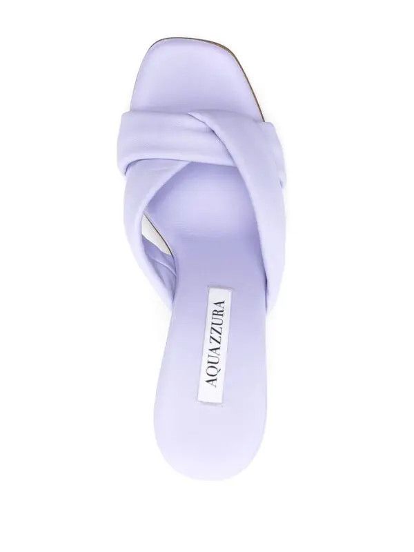 Aquazzura o1y0725 Leather Mules in Lilac Size US 6 / IT 36 - 4 Thumbnail