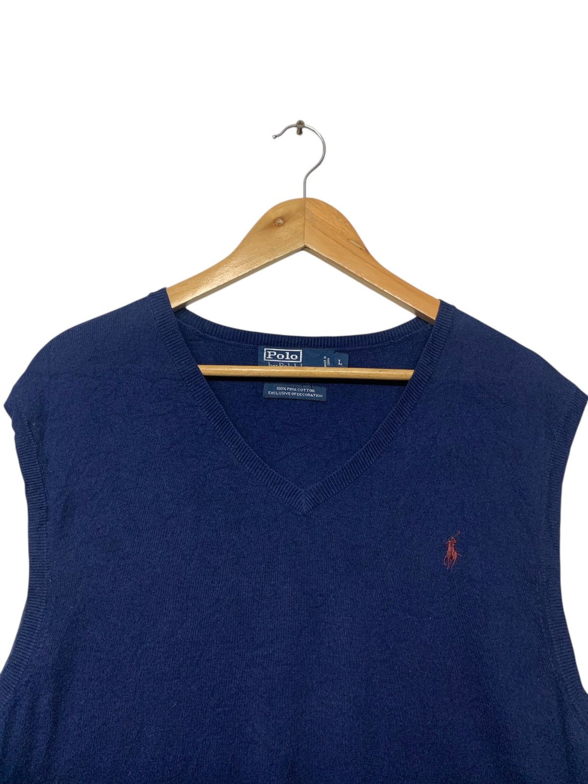 Polo Ralph Lauren Vintage 90's Polo Ralph Lauren Small Logo Sleveless Knitwear Size US L / EU 52-54 / 3 - 4 Thumbnail