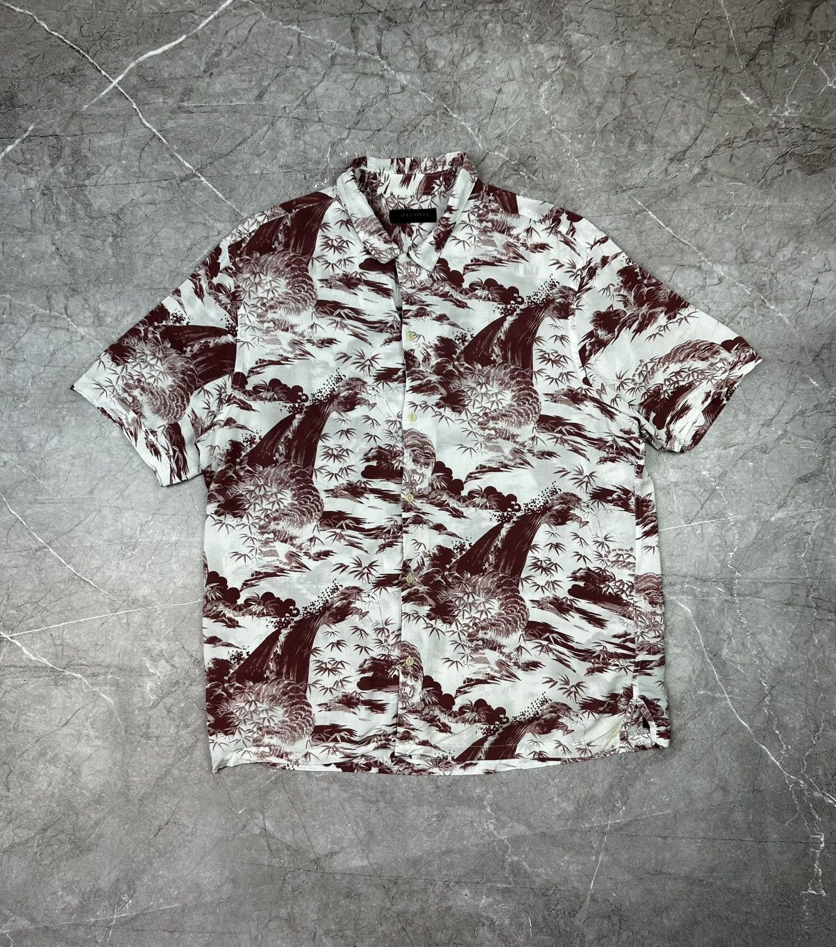 Allsaints Mens AllSaints Hawaiian Button Up Size US XL / EU 56 / 4 - 1 Thumbnail