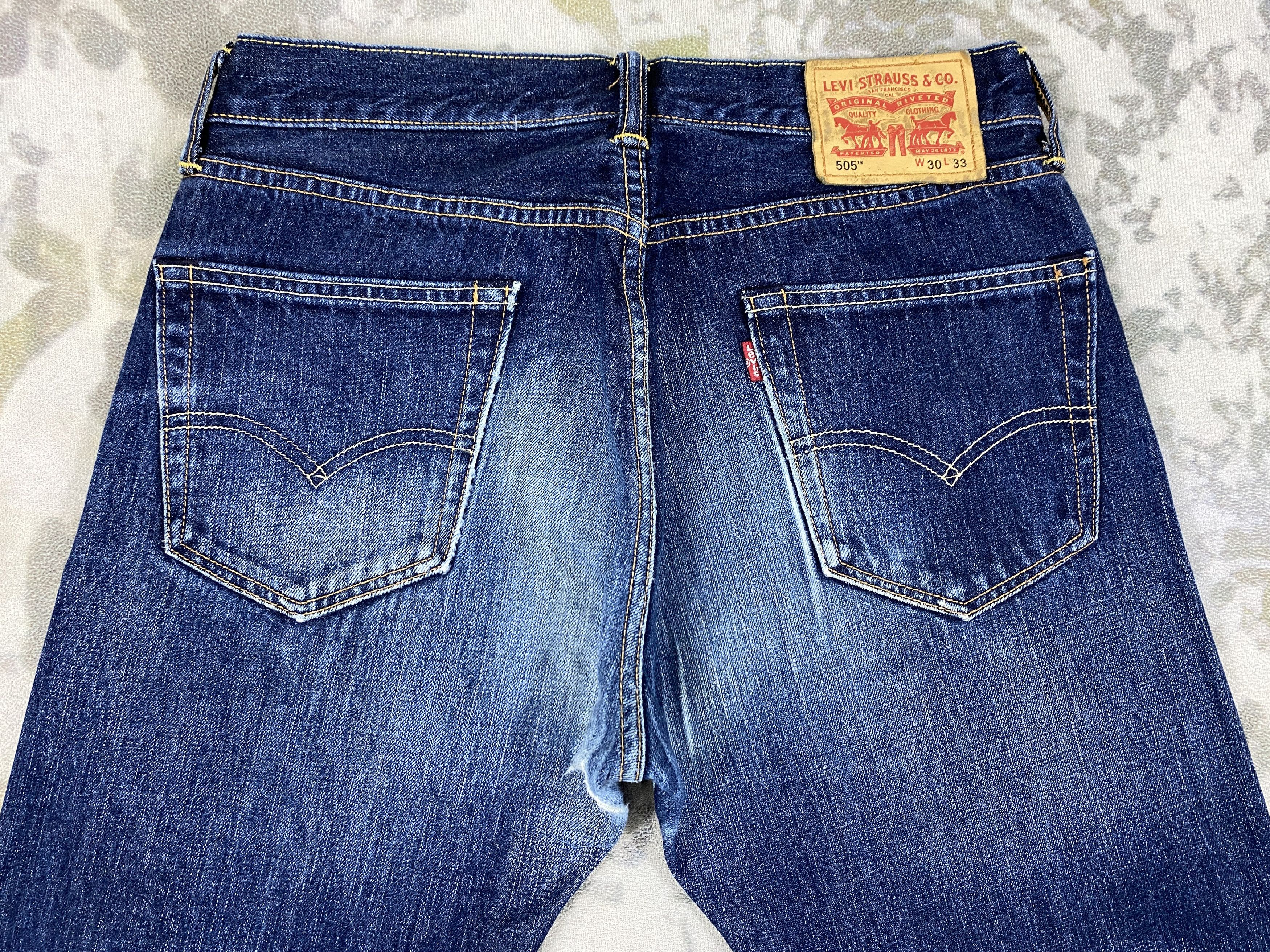 Levi's Distressed Blue Levi's 505 Jeans 30x30 Denim-SJ163 Size US 30 / EU 46 - 4 Thumbnail