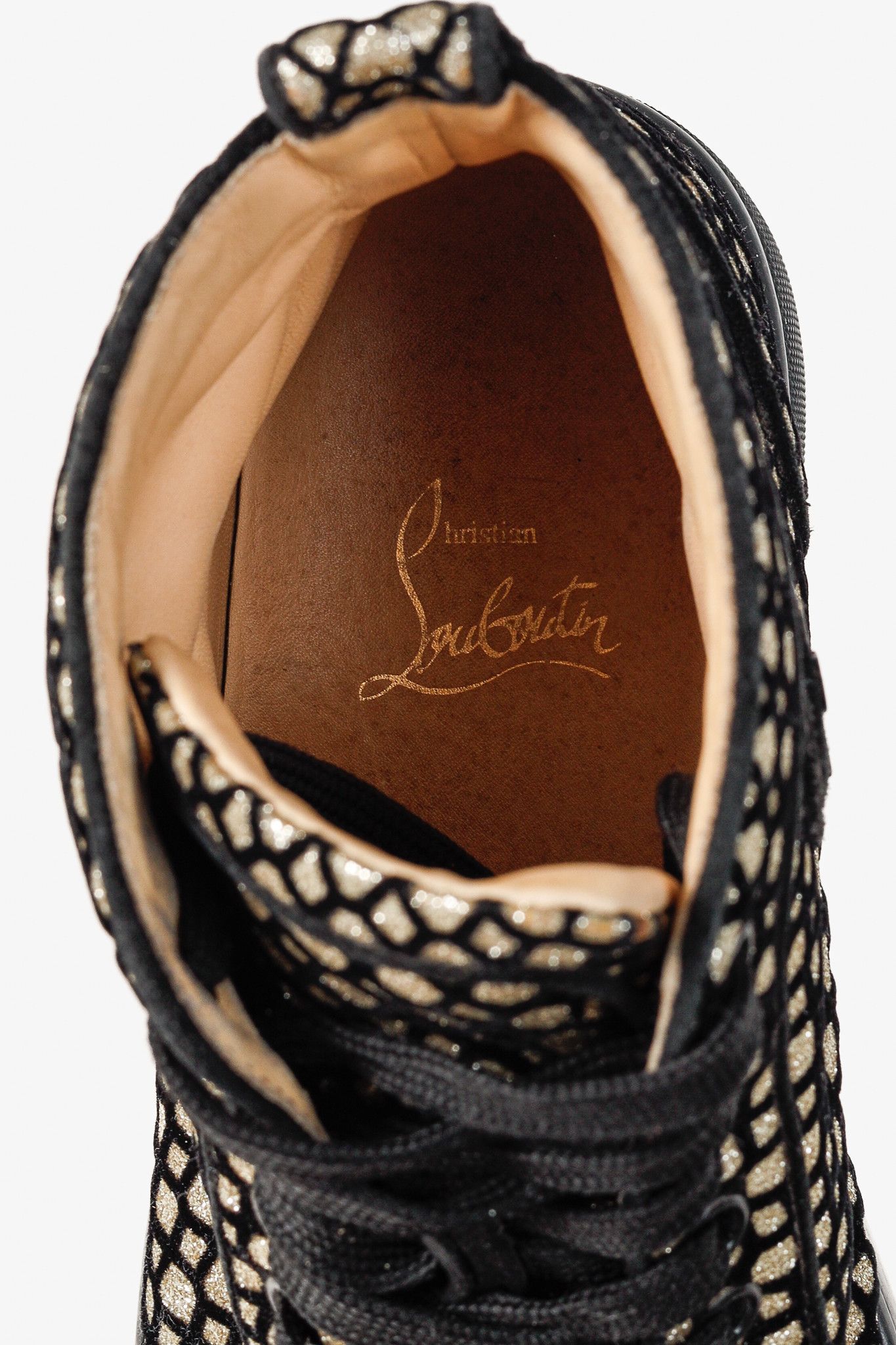 Christian Louboutin Christian Louboutin Rantus Orlato Glitter High-Top Sneaker Size US 6.5 / IT 36.5 - 11 Thumbnail