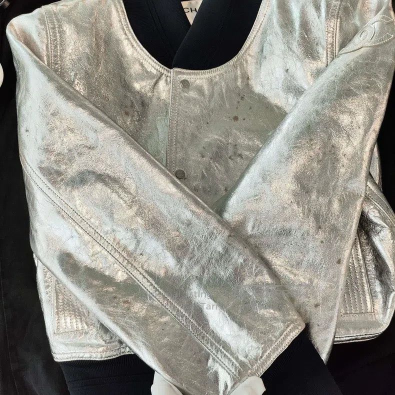 Chanel Chanel Silver shiny coat Size XS / US 0-2 / IT 36-38 - 8 Thumbnail