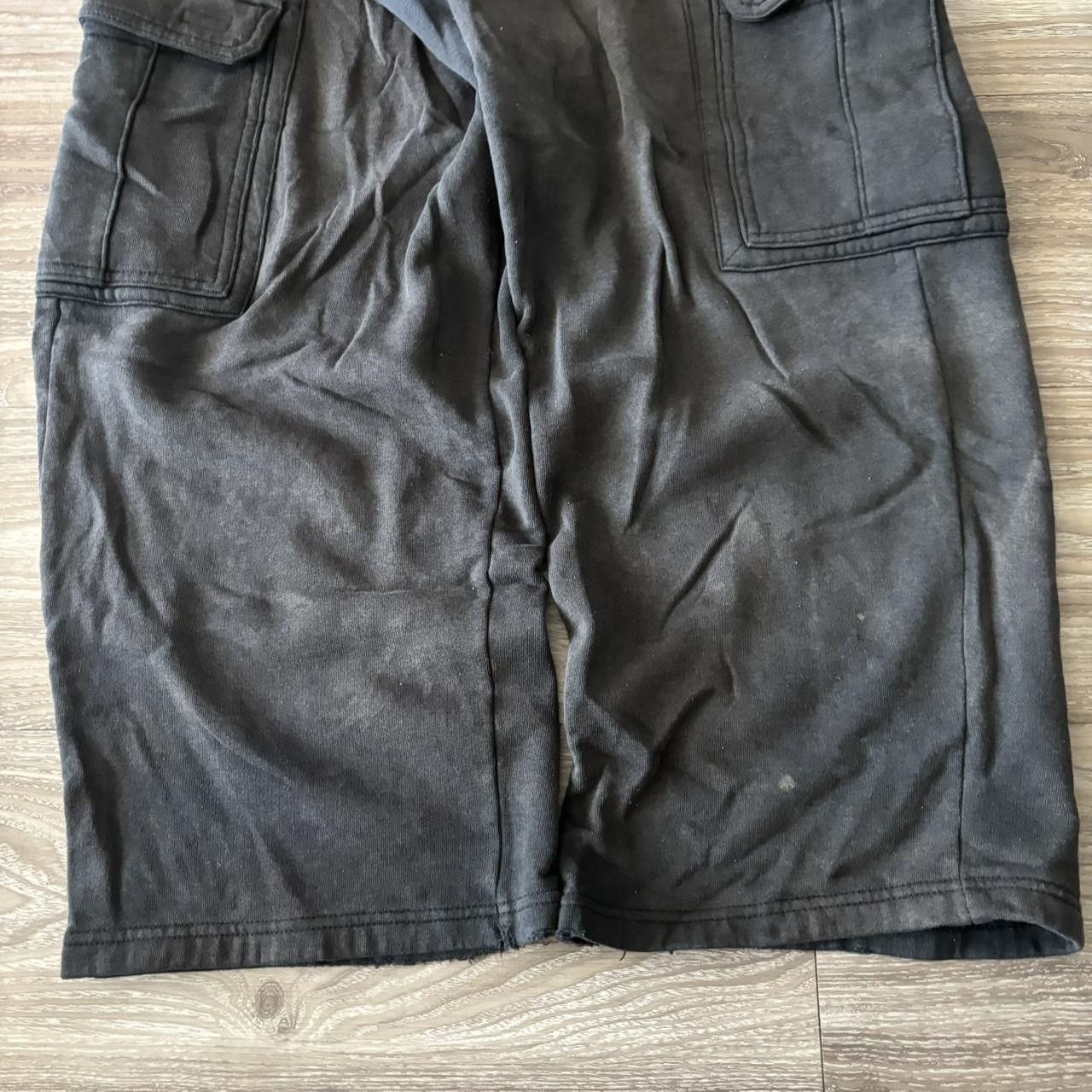 Japanese Brand Crazy Vintage Y2K/2000s Baggy Faded Black Skater Style Cargo Sweatpants! Fits M Size US 34 / EU 50 - 5 Thumbnail