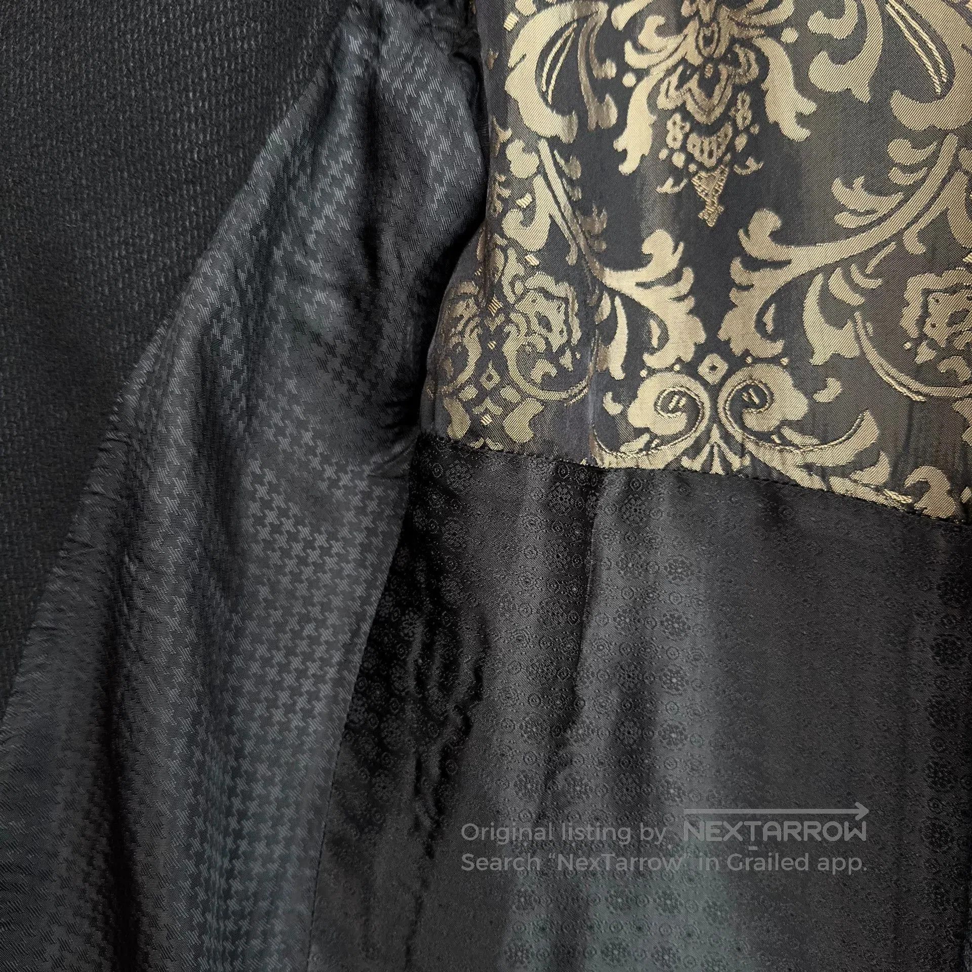 Geoffrey B. Small black mix fabric collarless jacket. Size US S / EU 44-46 / 1 - 3 Thumbnail