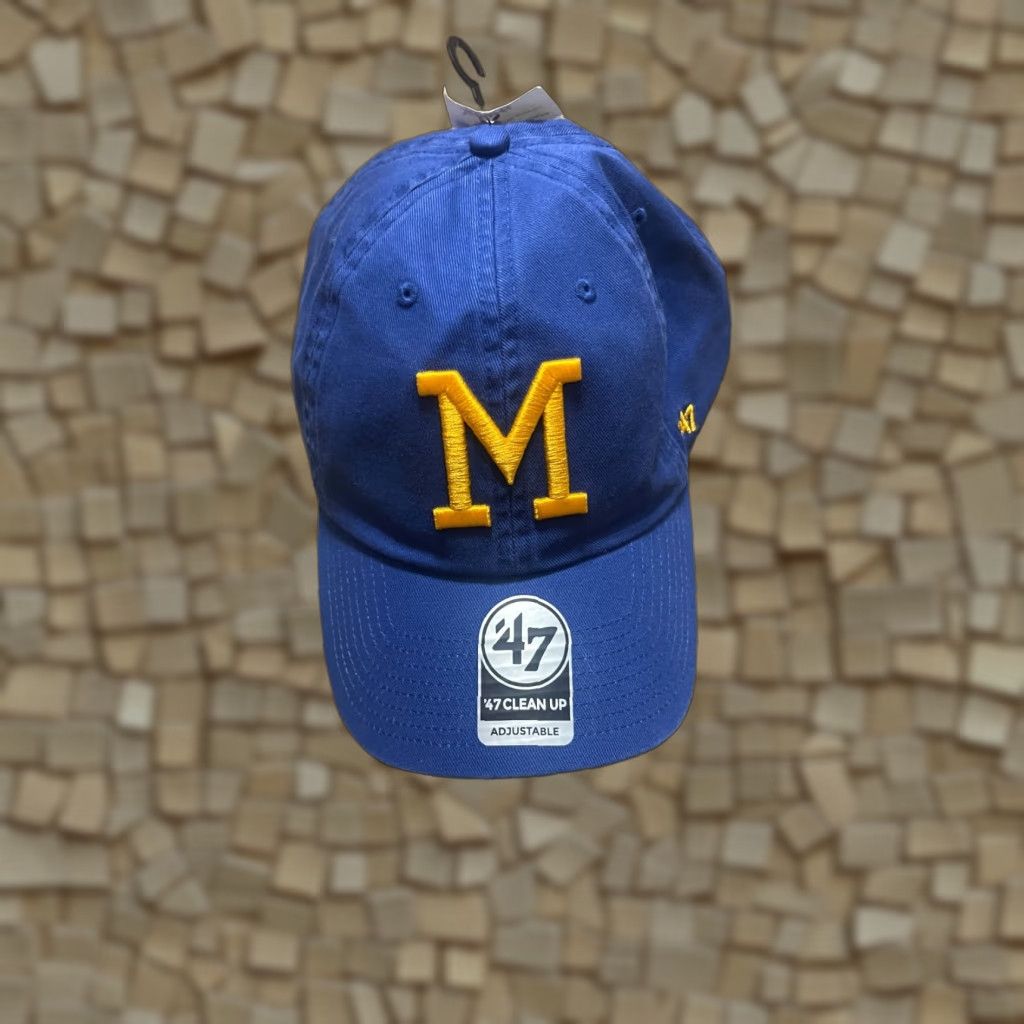 Vintage ’47 Baseball Cap Adjustable One Size Mens Blue Yellow Michigan Cooperstown Collection Cap Size ONE SIZE - 1 Thumbnail