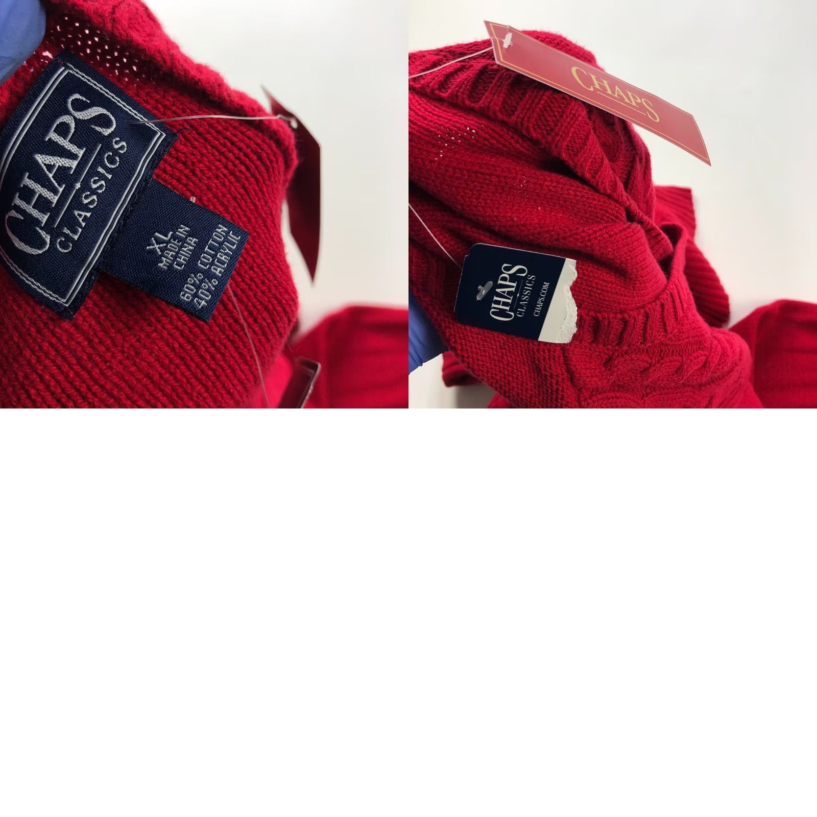 Chaps Chaps Sweater Shirts? Chaps XL Cable Knit Acrylic V-Neck Pullover Red Womens Pullover Sweater Red Nike Size XL / US 12-14 / IT 48-50 - 8 Thumbnail