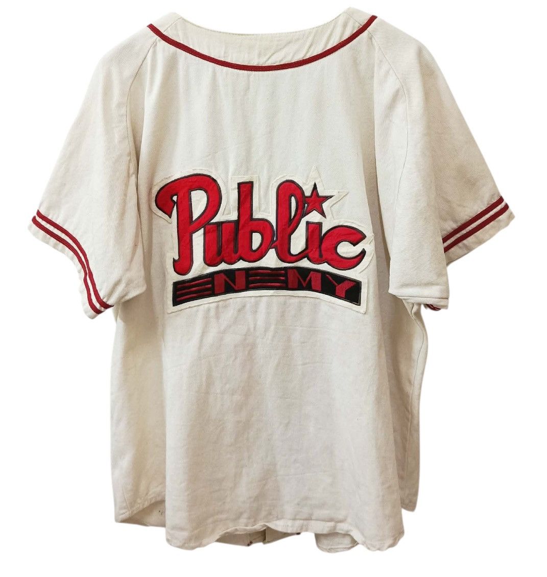 Public Enemy Vintage 1993 Public Enemy Baseball cotton jerseys Size US L / EU 52-54 / 3 - 2 Thumbnail