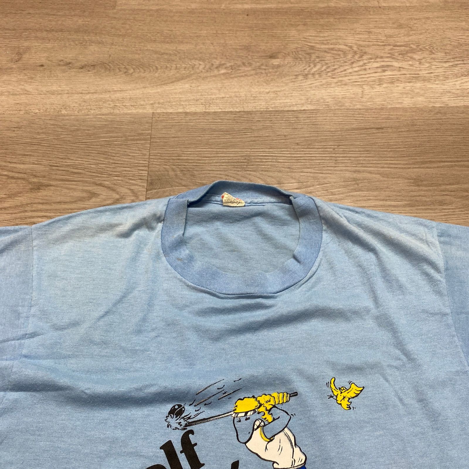 Vintage Vintage 80s Golf Freak Cartoon Single Stitch T Shirt Large Size US L / EU 52-54 / 3 - 9 Thumbnail