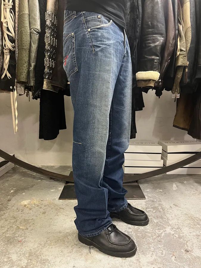 Marithe + Francois Girbaud 2000s Marithé + François Girbaud Blue Rebel Straight Denim Jeans Size US 33 - 5 Thumbnail