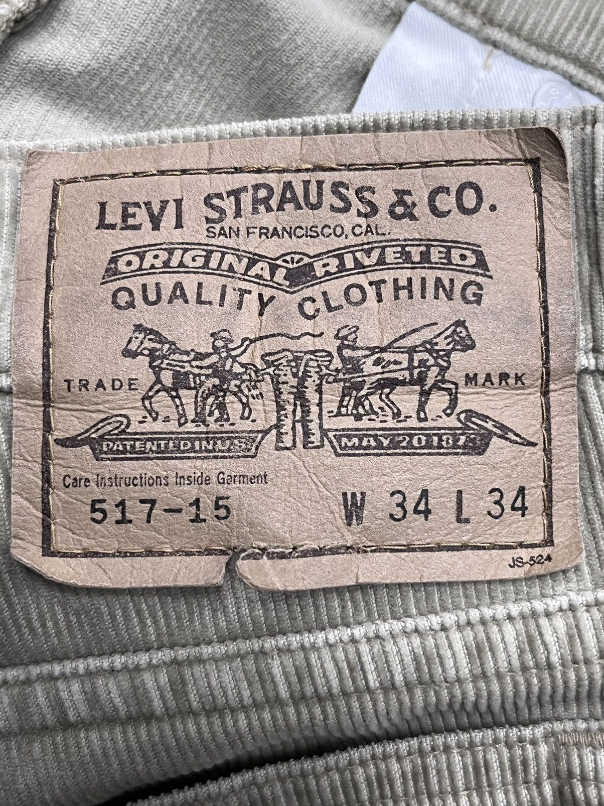 Levi's 💥VTG FLARE🔥90’s Levi’s 517 White Tab Japan Corduroy Pants Size US 32 / EU 48 - 8 Thumbnail