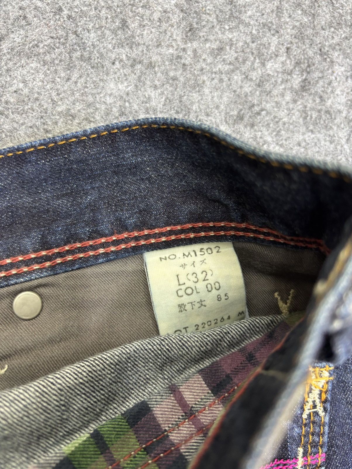 Japanese Brand 💥Flare💥Vintage BLUE WAY Dark Blue Denim F890 Size US 33 - 12 Thumbnail