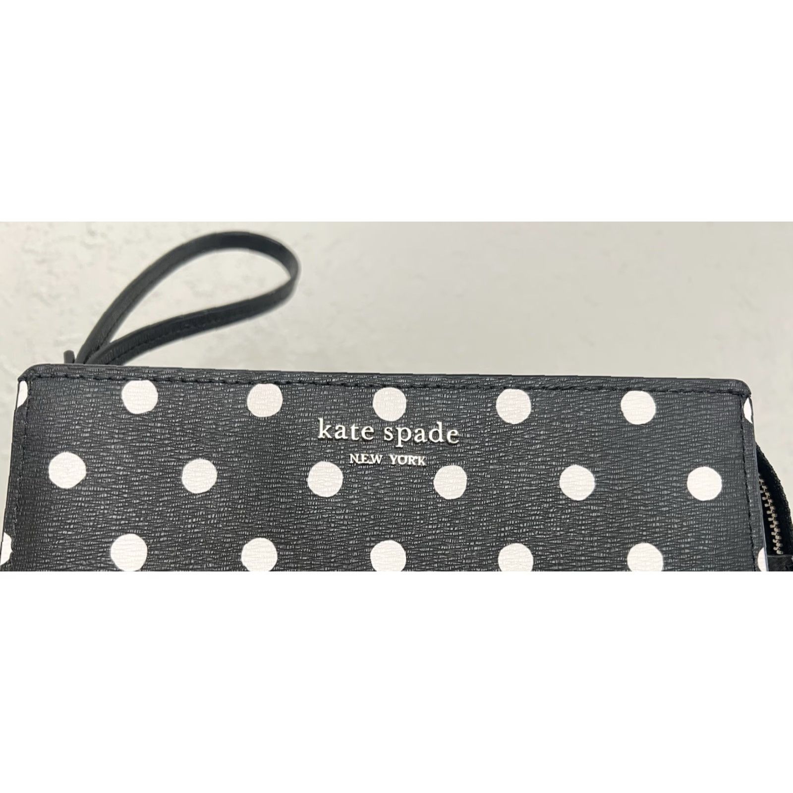Vintage **Kate Spade New York Spencer Polka Dot Black Wristlet** User: Kate Spade New York Spencer Polka Dot Black & White Wristlet Size ONE SIZE - 6 Thumbnail