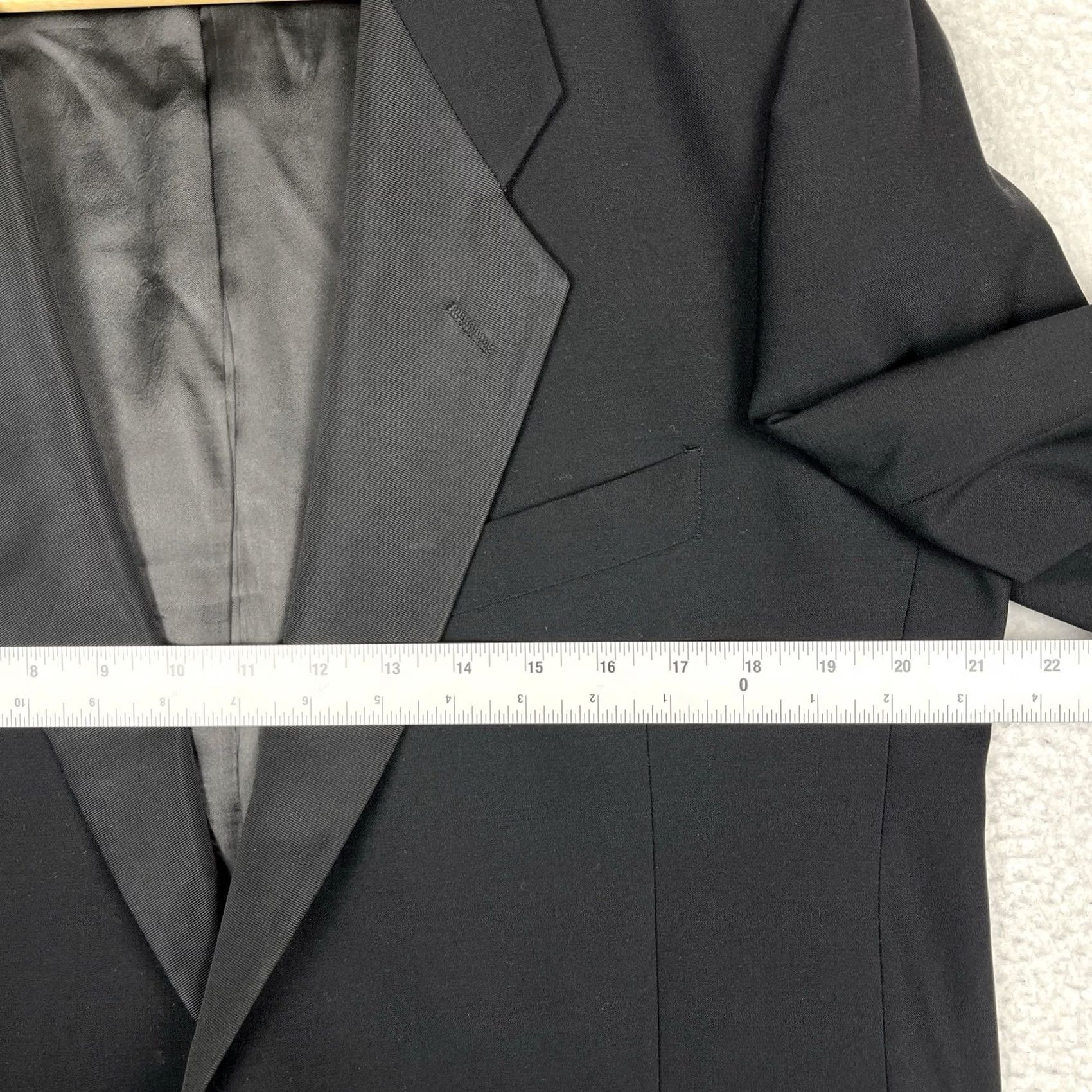 Giorgio Armani VINTAGE Giorgio Armani Mani Tuxedo Jacket 80s Black Wool 42 Long Men Size 42R - 6 Thumbnail