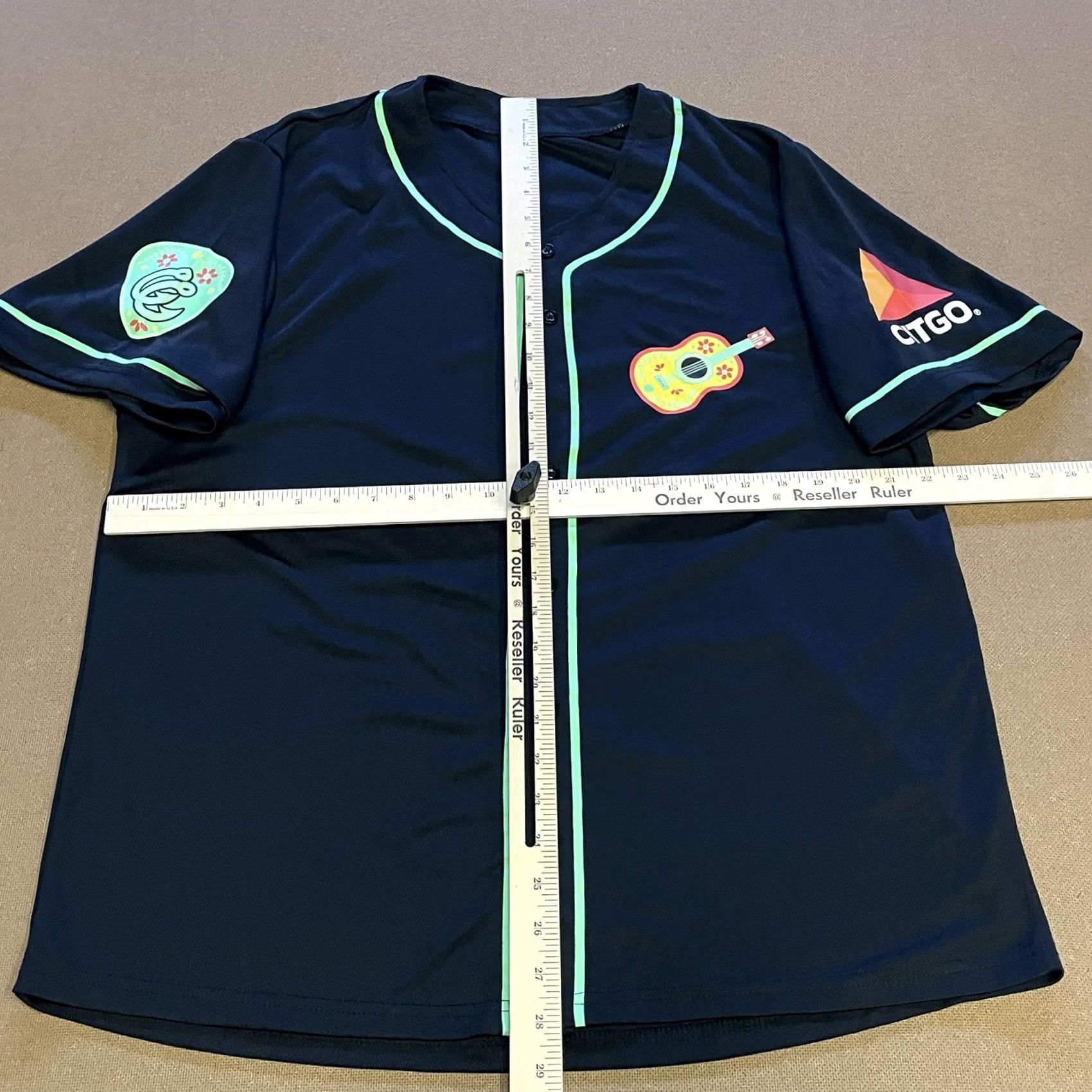Vintage Success Brands Baseball Jersey Shirt Mens Large Black CITGO Guitar Music Promo Shirt Size US L / EU 52-54 / 3 - 5 Thumbnail
