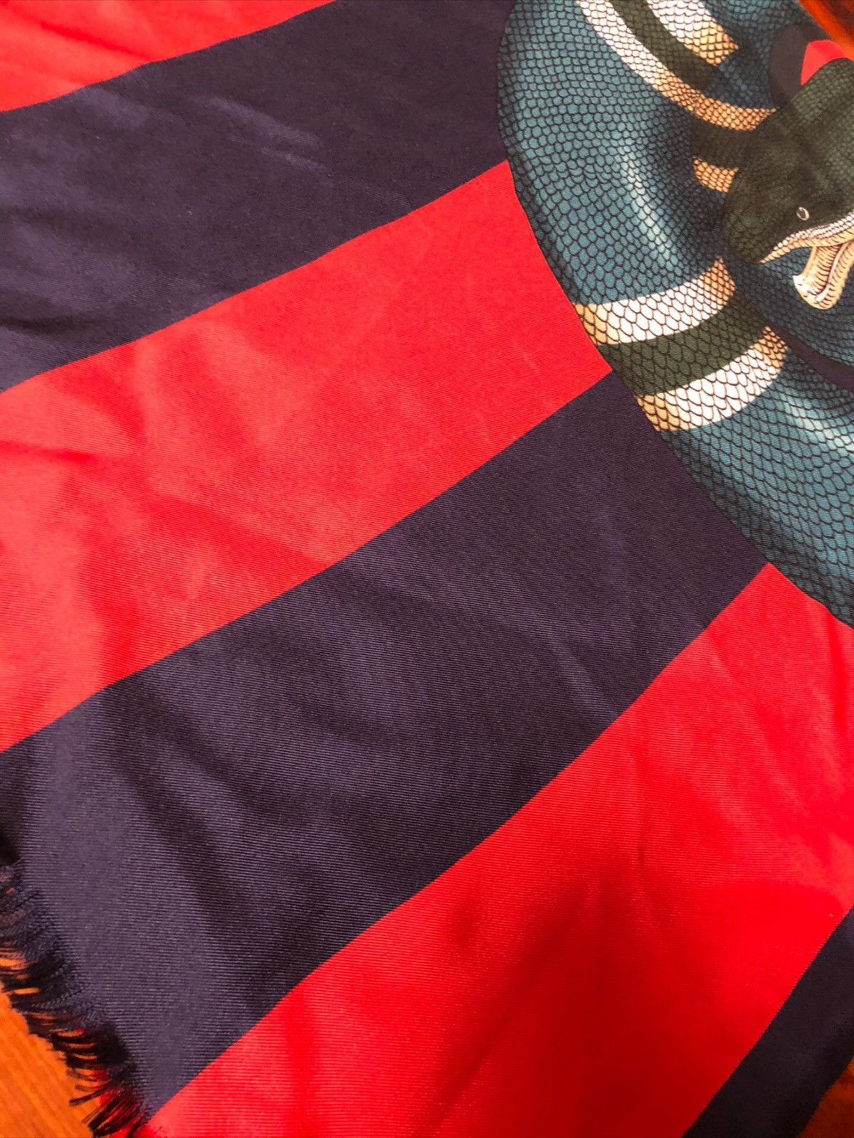 Gucci GUCCI Kingsnake Wool-Silk Scarf Size ONE SIZE - 2 Thumbnail