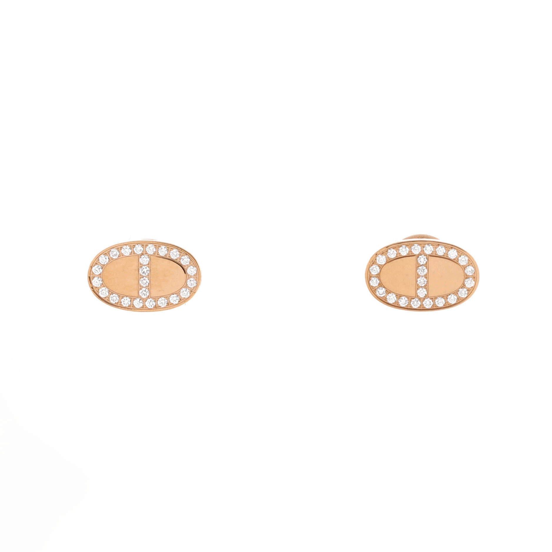 Hermes Chaine d'Ancre Contour Stud Earrings Size ONE SIZE - 1 Thumbnail